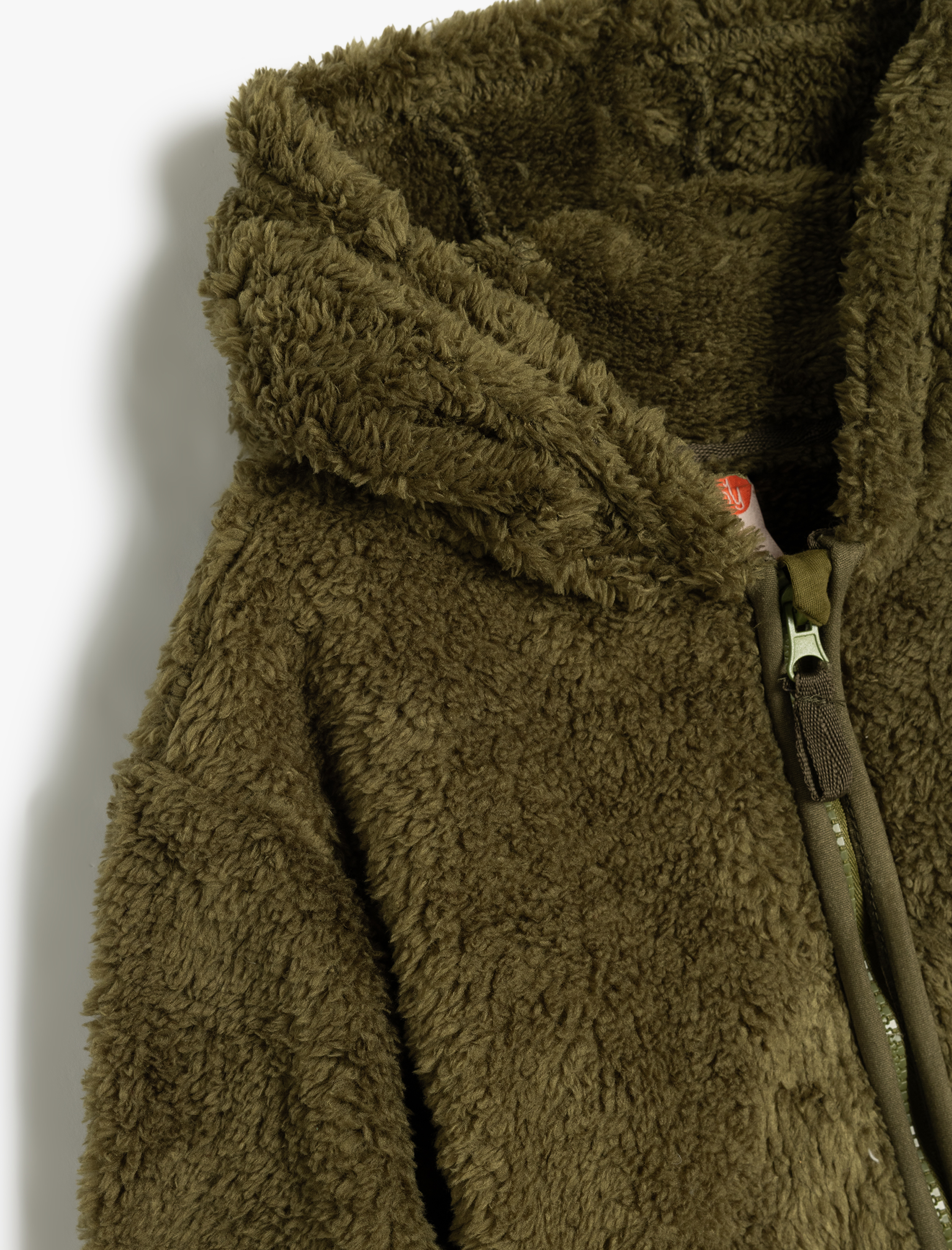  Erkek Bebek Peluş Sweat Kapşonlu Fermuarlı Uzun Kollu