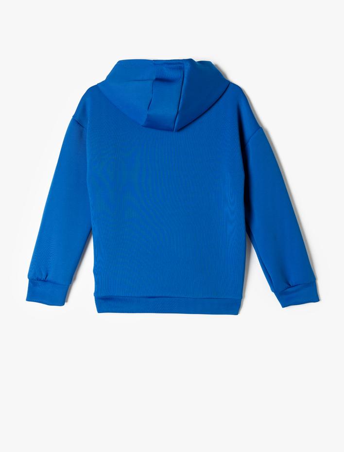 Erkek Çocuk Kapşonlu Sweatshirt Kanguru Cepli Uzun Kollu