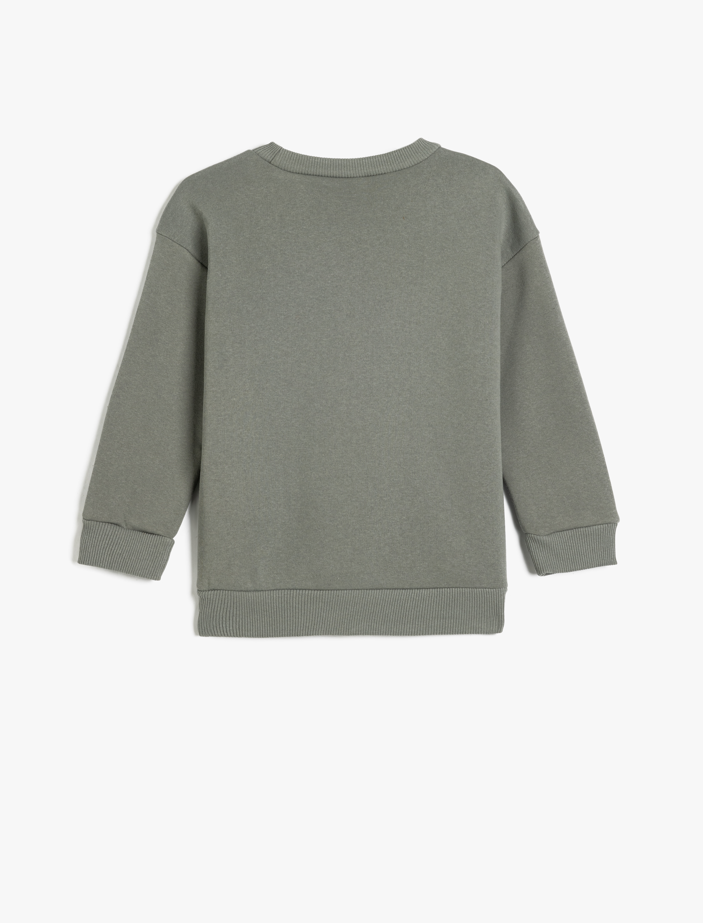  Erkek Çocuk Basic Sweatshirt Uzun Kollu Bisiklet Yaka Şardonlu