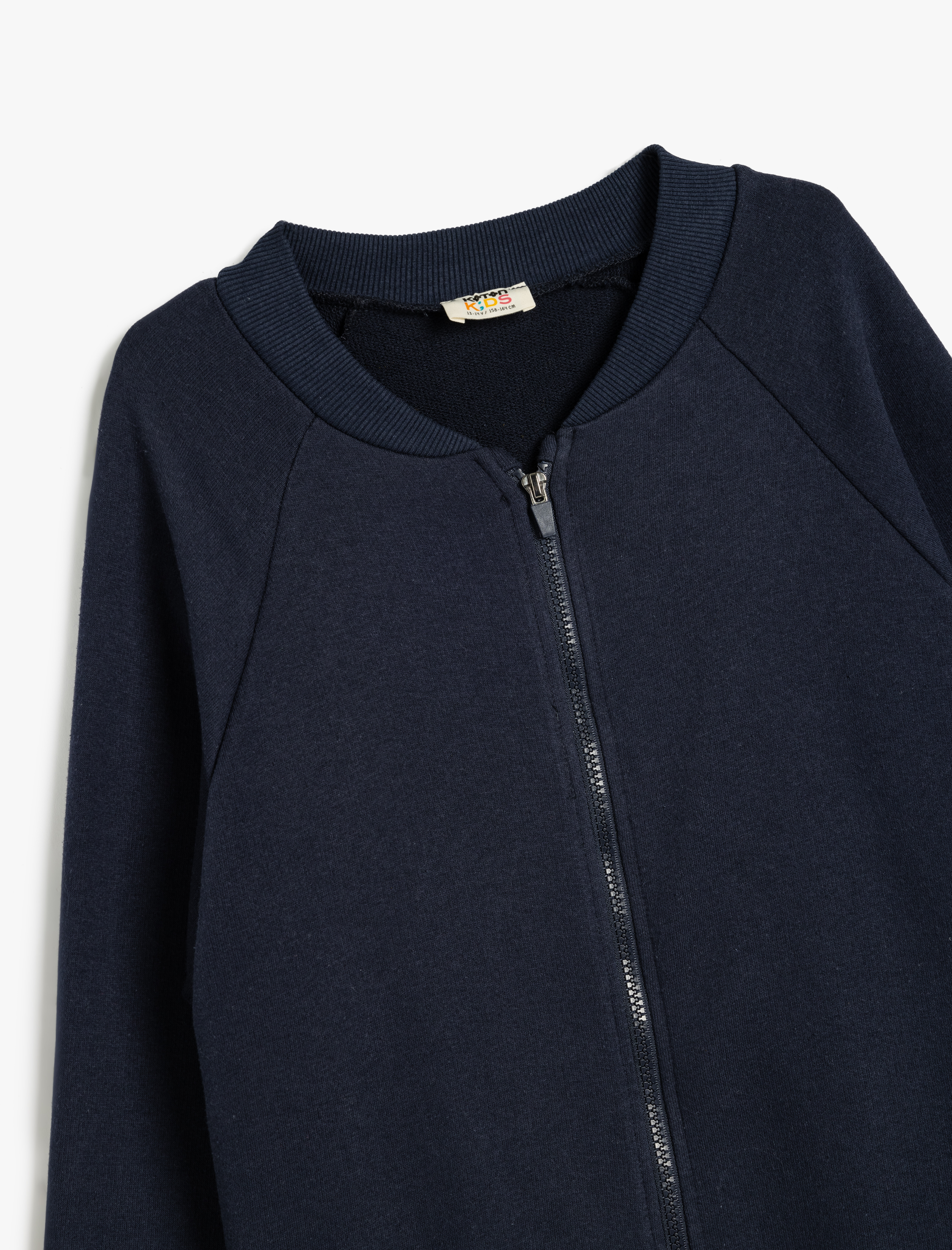  Erkek Çocuk V Yaka Uzun Kollu Fermuarlı Sweatshirt