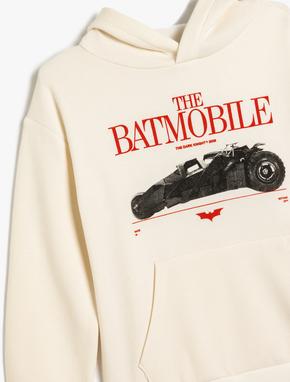 Batman Kapşonlu Sweatshirt Lisanslı Kanguru Cepli Şardonlu_2