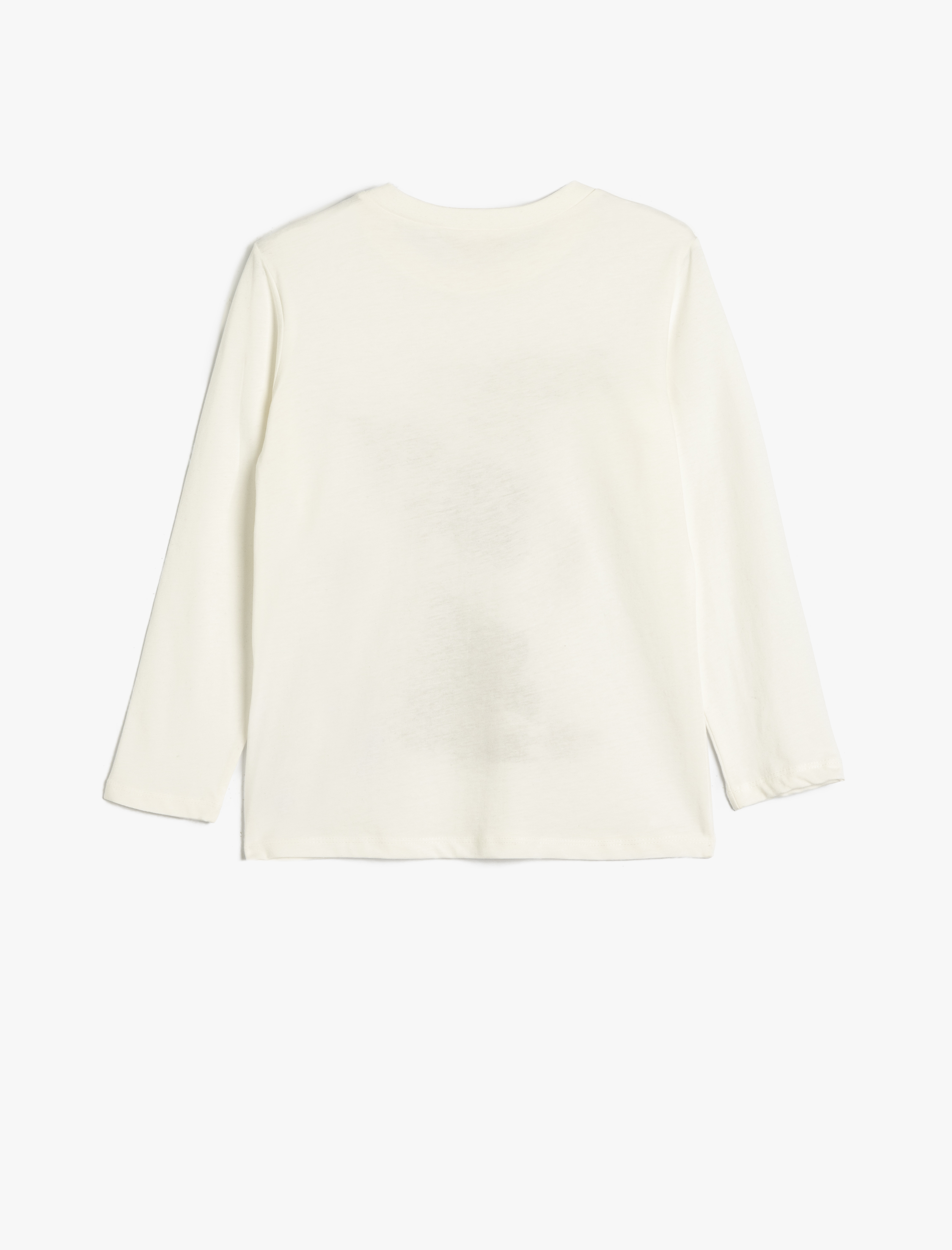  Erkek Çocuk Baskılı Uzun Kollu Bisiklet Yaka Pamuklu Tişört