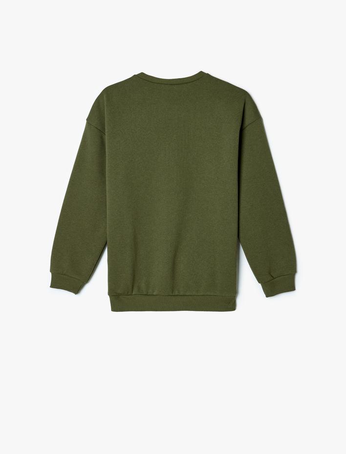 Erkek Çocuk Batman Sweatshirt Lisanslı Uzun Kollu Bisiklet Yaka Şardonlu