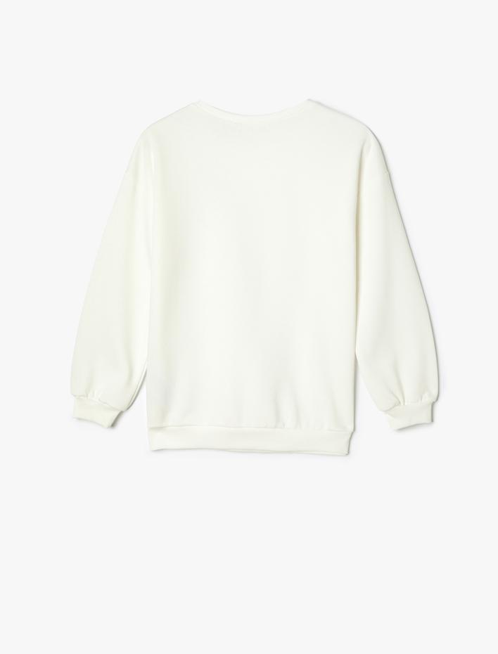 Kız Çocuk Sweat Powerpuff Girls Baskılı Lisanslı Uzun Kollu Bisiklet Yaka Şardonlu