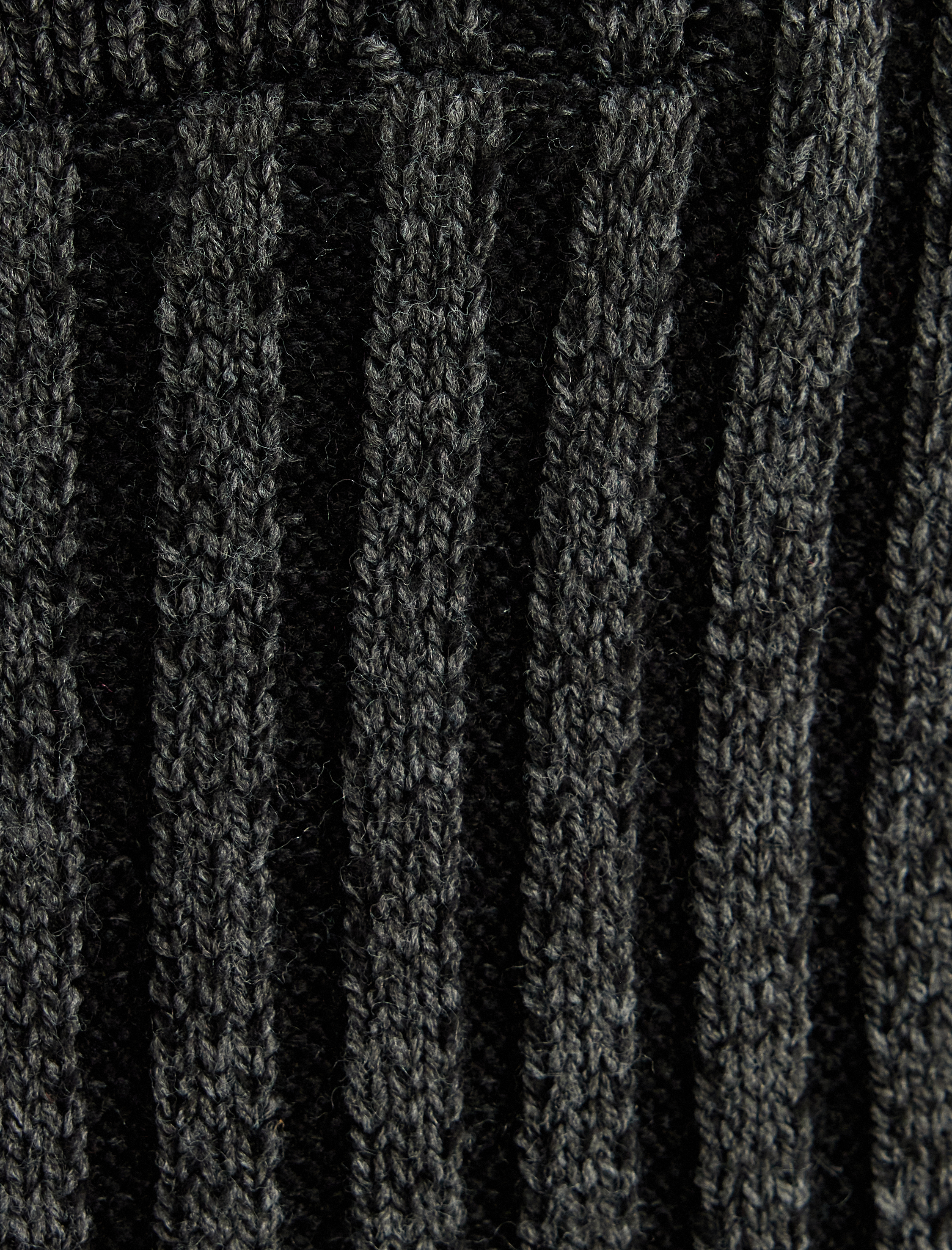   Çizgili Uzun Kollu Yarım Fermuarlı Kışlık Triko Kazak