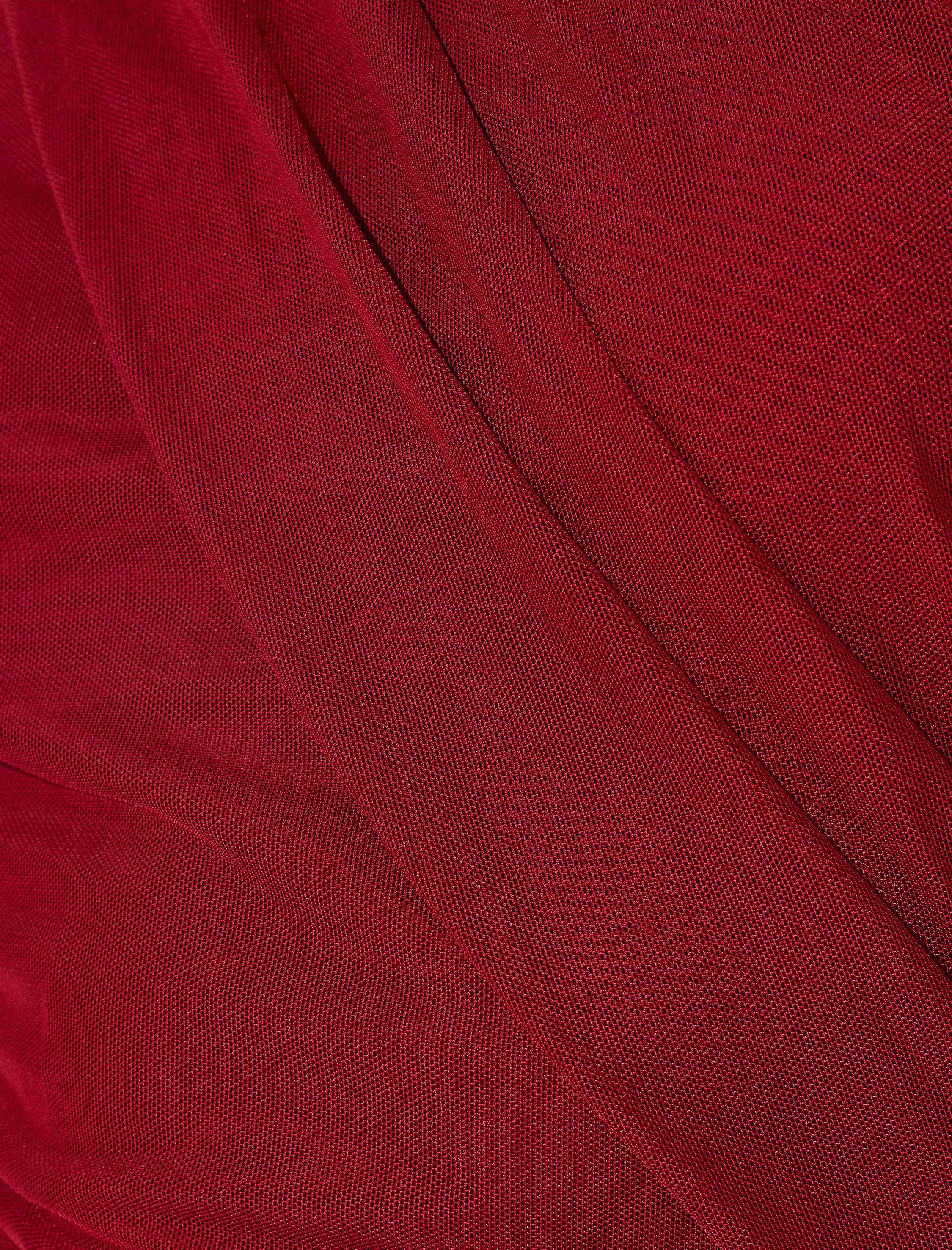   Mini Tül Elbise Kolsuz Drapeli Boyundan Bağlamalı