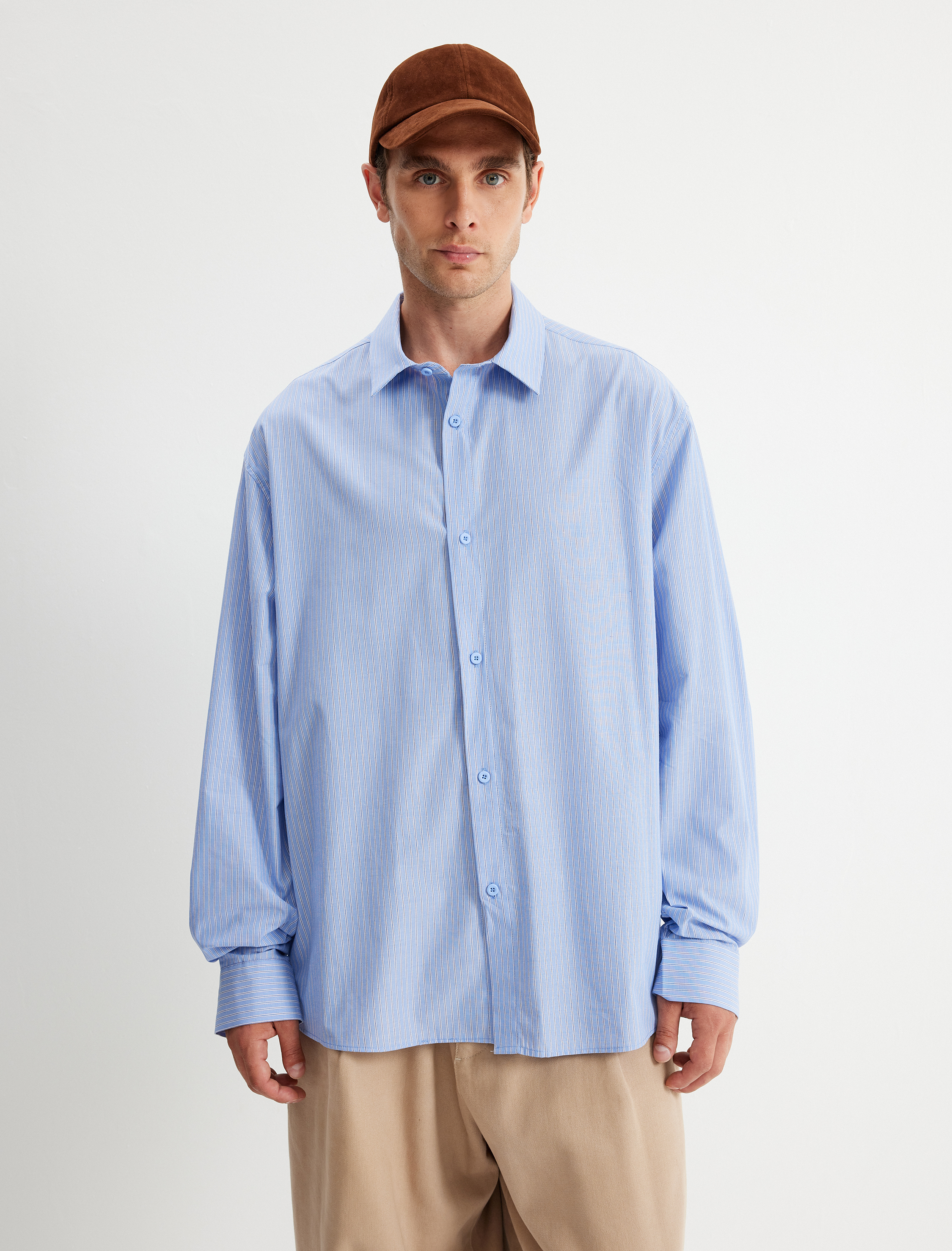   Uzun Kollu Gömlek Düğmeli Pamuklu Regular Fit