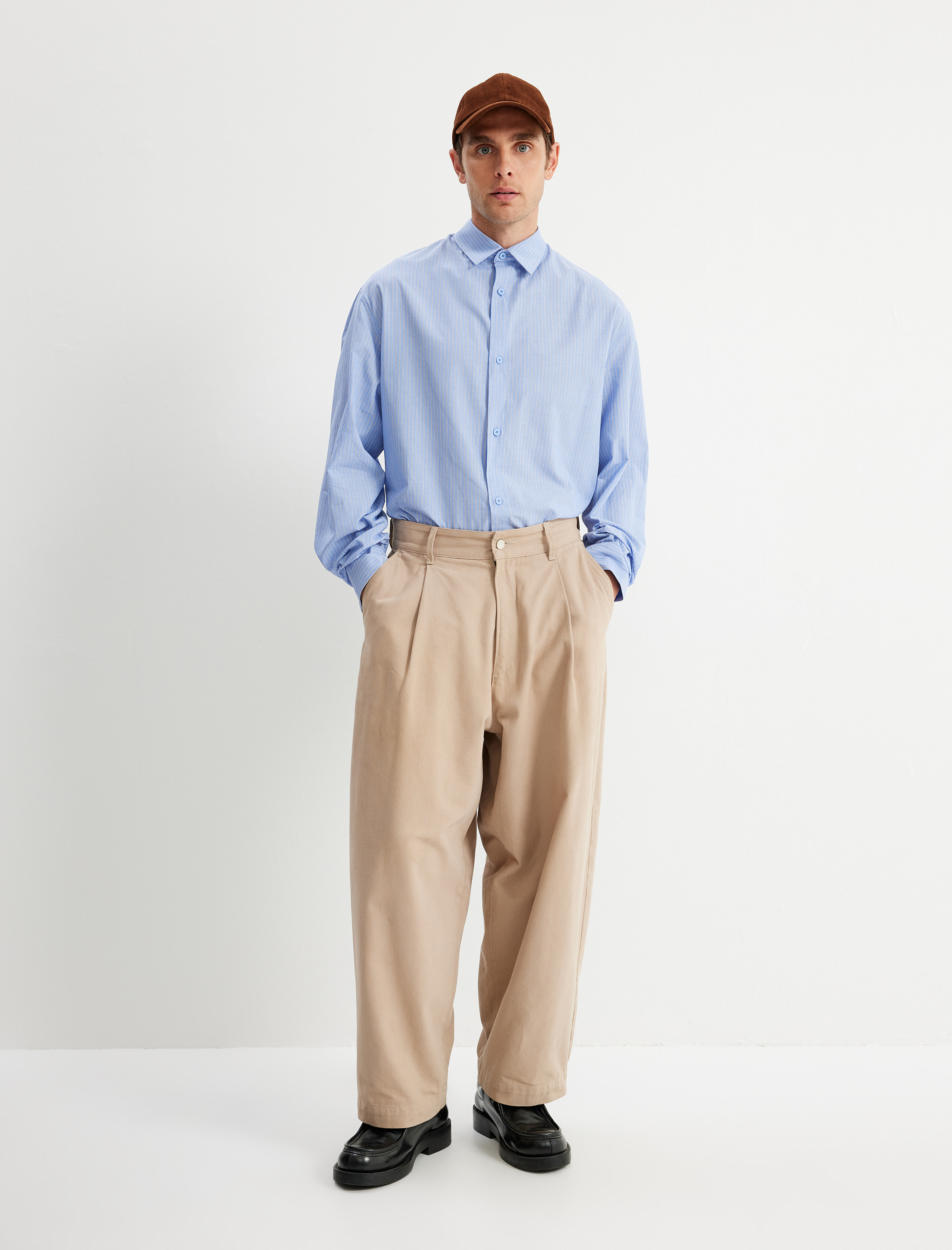   Uzun Kollu Gömlek Düğmeli Pamuklu Regular Fit