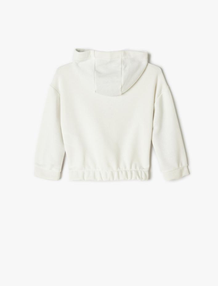 Erkek Bebek Kapşonlu Sweatshirt Köpek Baskılı Uzun Kollu Pamuklu