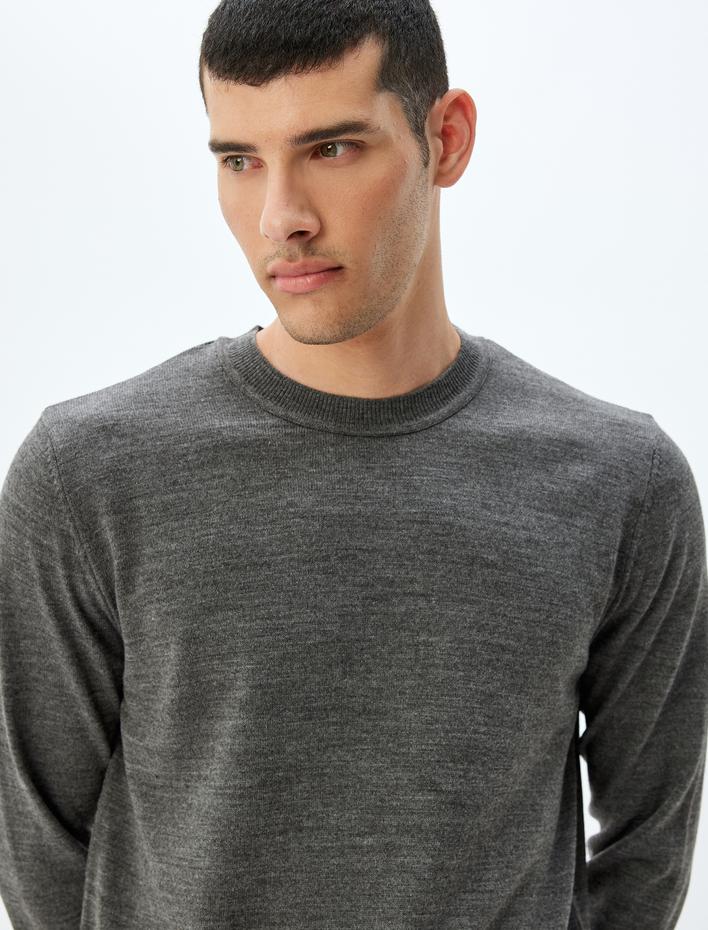  Triko Kazak Basic Bisiklet Yaka Uzun Kollu