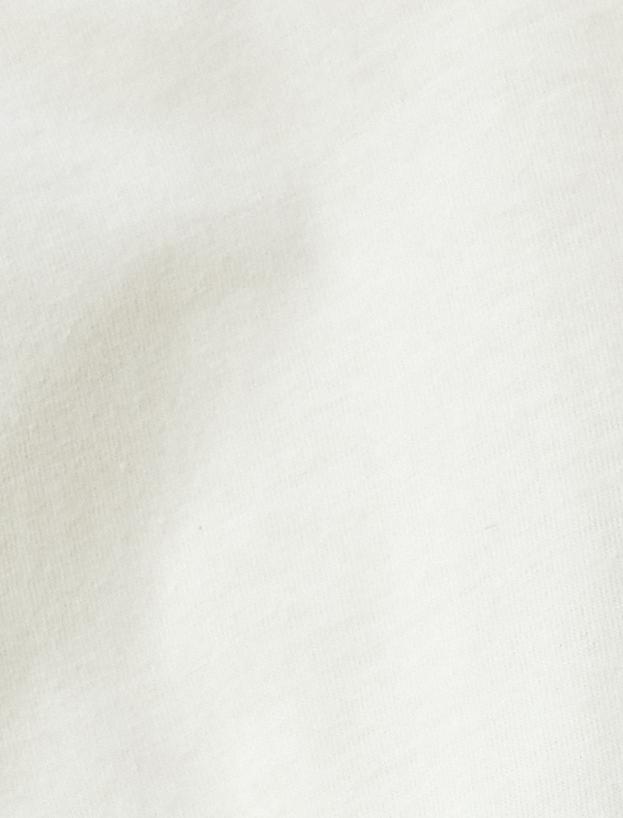 Oversize Tişört Kolej Baskılı Bisiklet Yaka Kısa Kollu Pamuklu_5