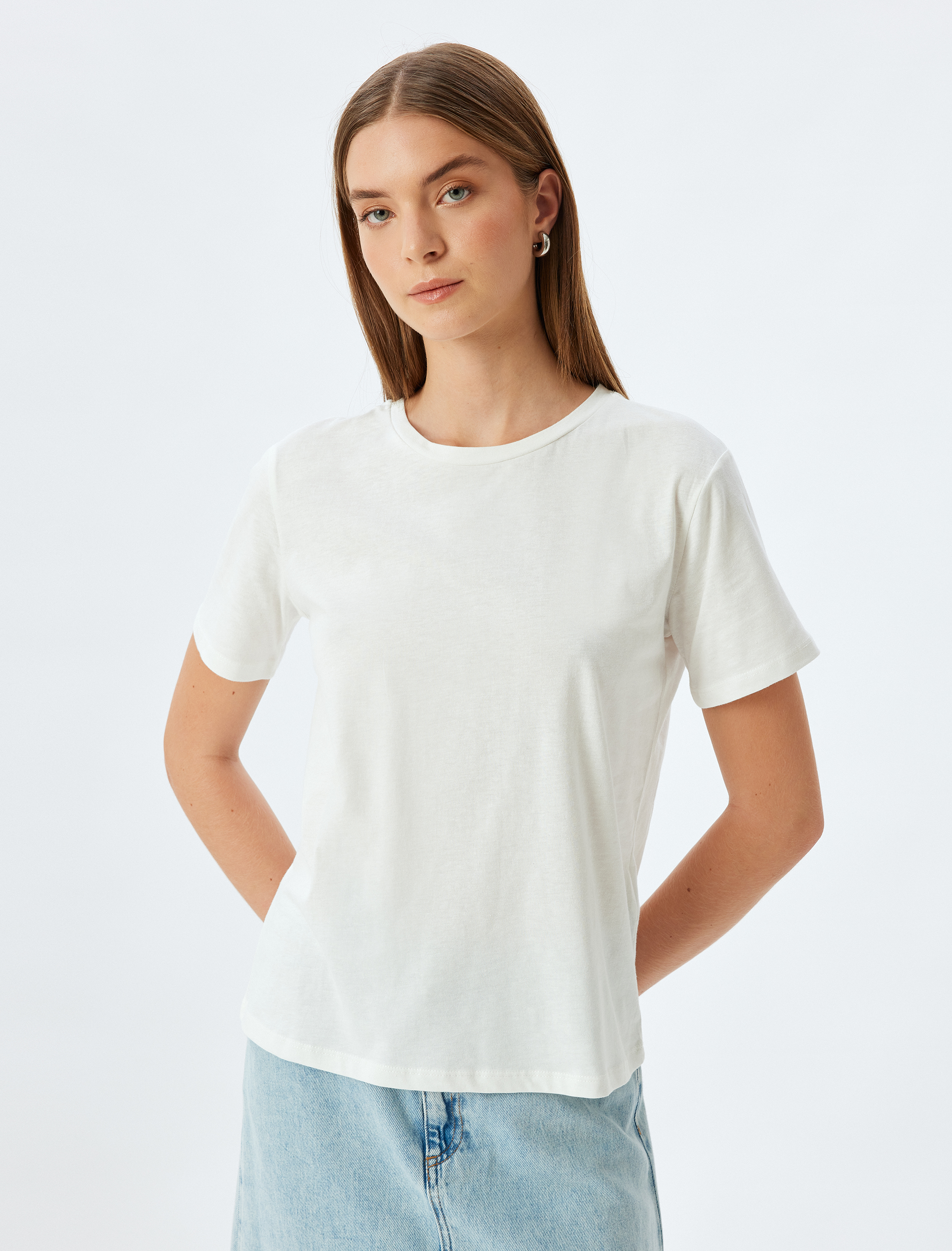   3'lü Paket Kısa Kollu Bisiklet Yaka Basic Tişört