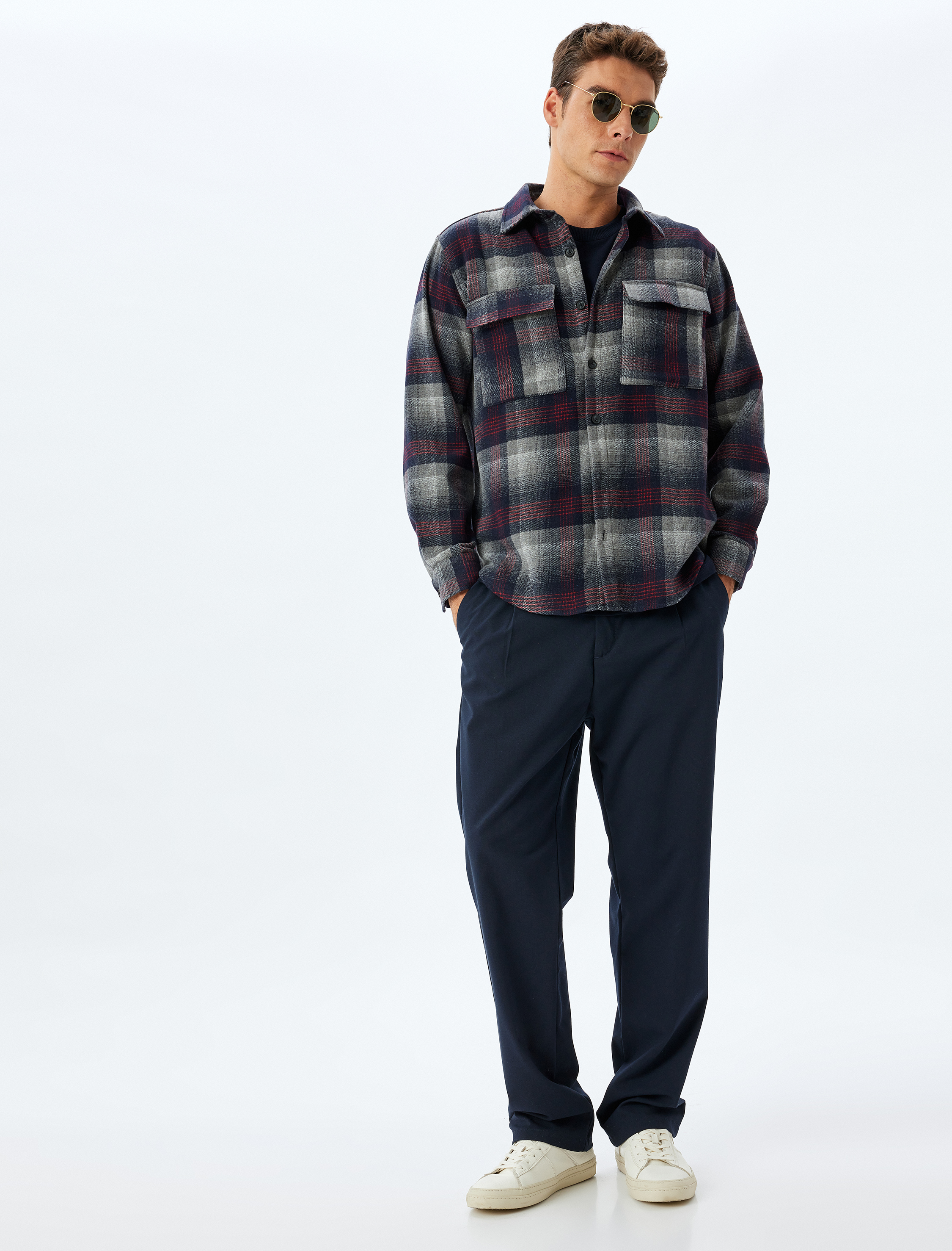   Oduncu Gömleği Uzun Kollu Kapaklı Cep Detaylı Pamuk Karışımlı Regular Fit