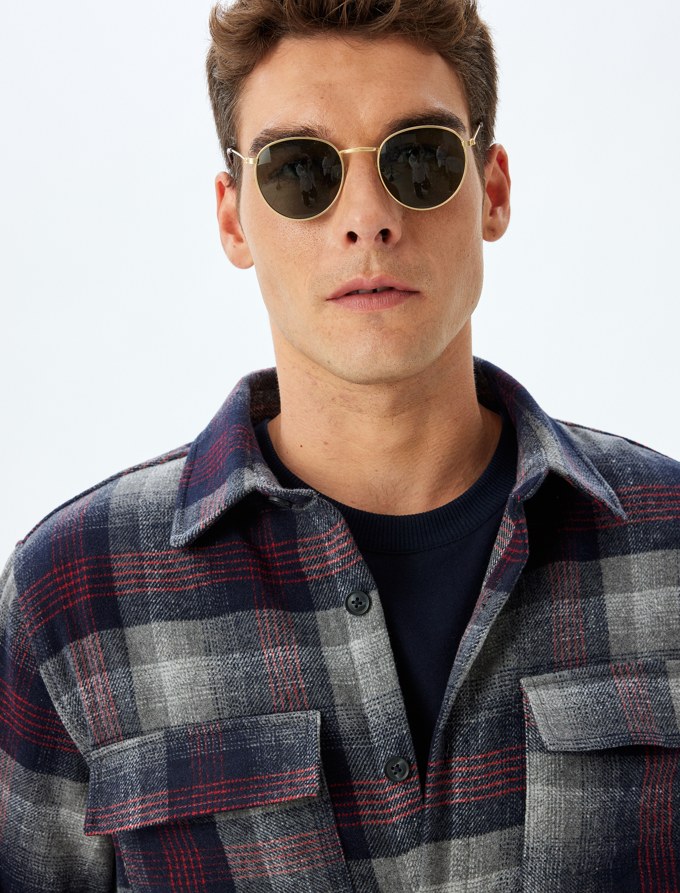   Oduncu Gömleği Uzun Kollu Kapaklı Cep Detaylı Pamuk Karışımlı Regular Fit