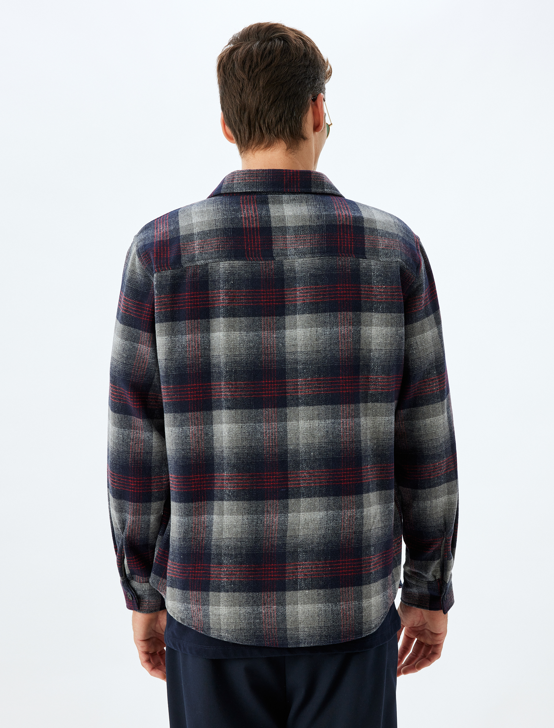   Oduncu Gömleği Uzun Kollu Kapaklı Cep Detaylı Pamuk Karışımlı Regular Fit