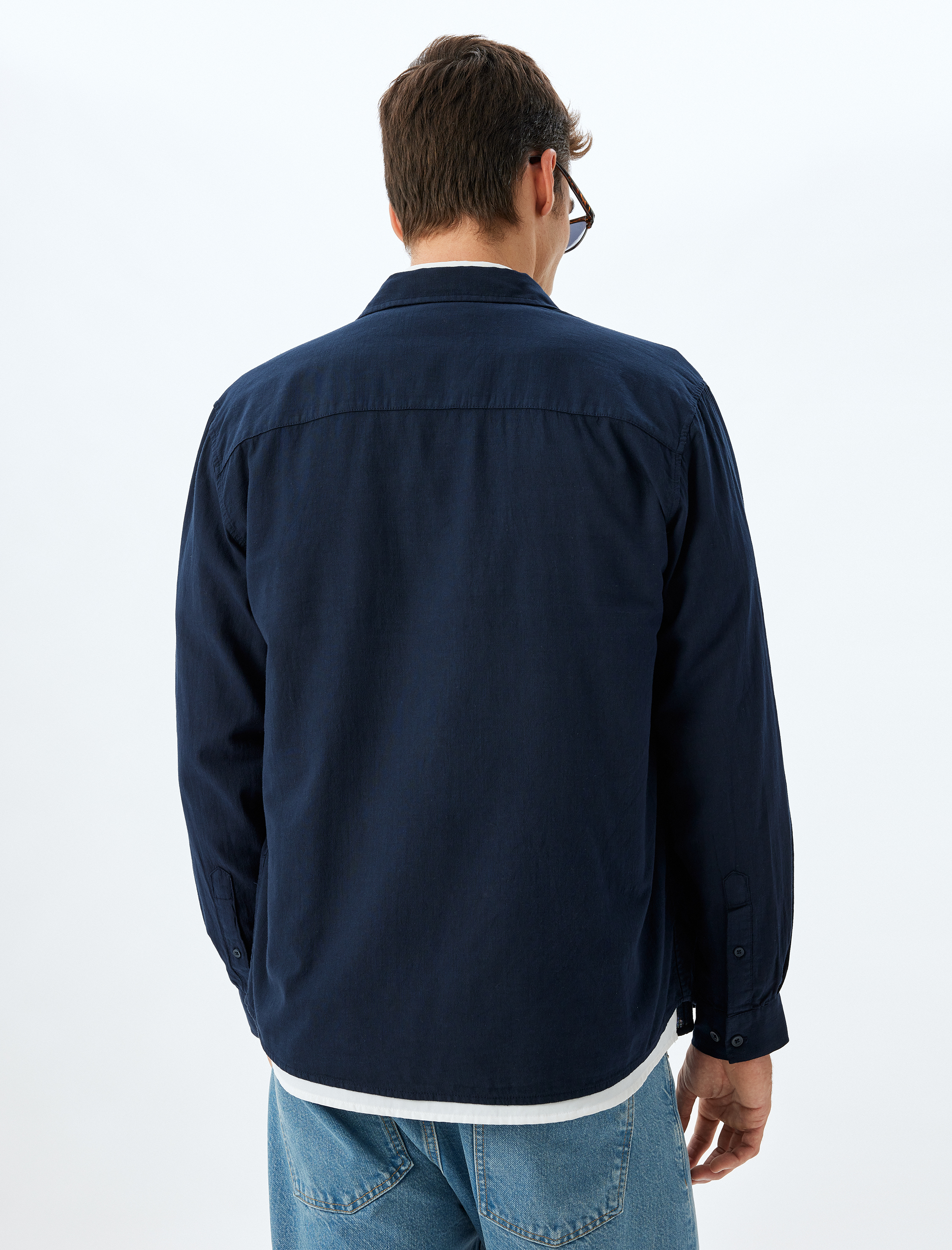   Basic Gömlek Uzun Kollu Düğmeli Pamuklu Regular Fit