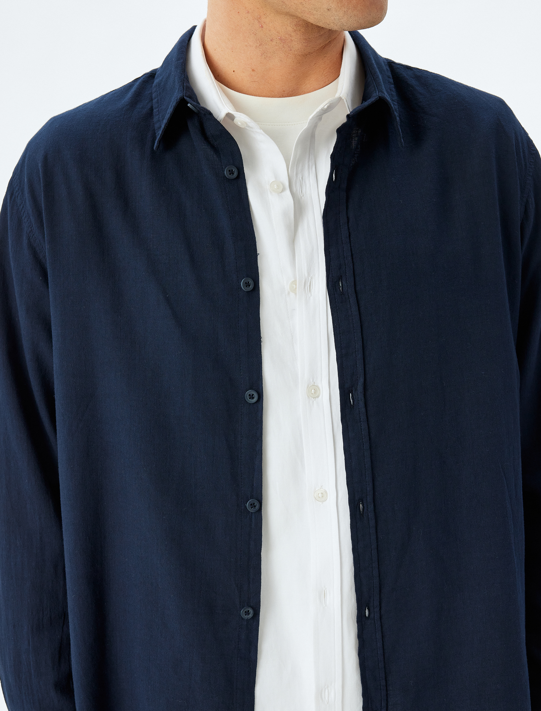   Basic Gömlek Uzun Kollu Düğmeli Pamuklu Regular Fit