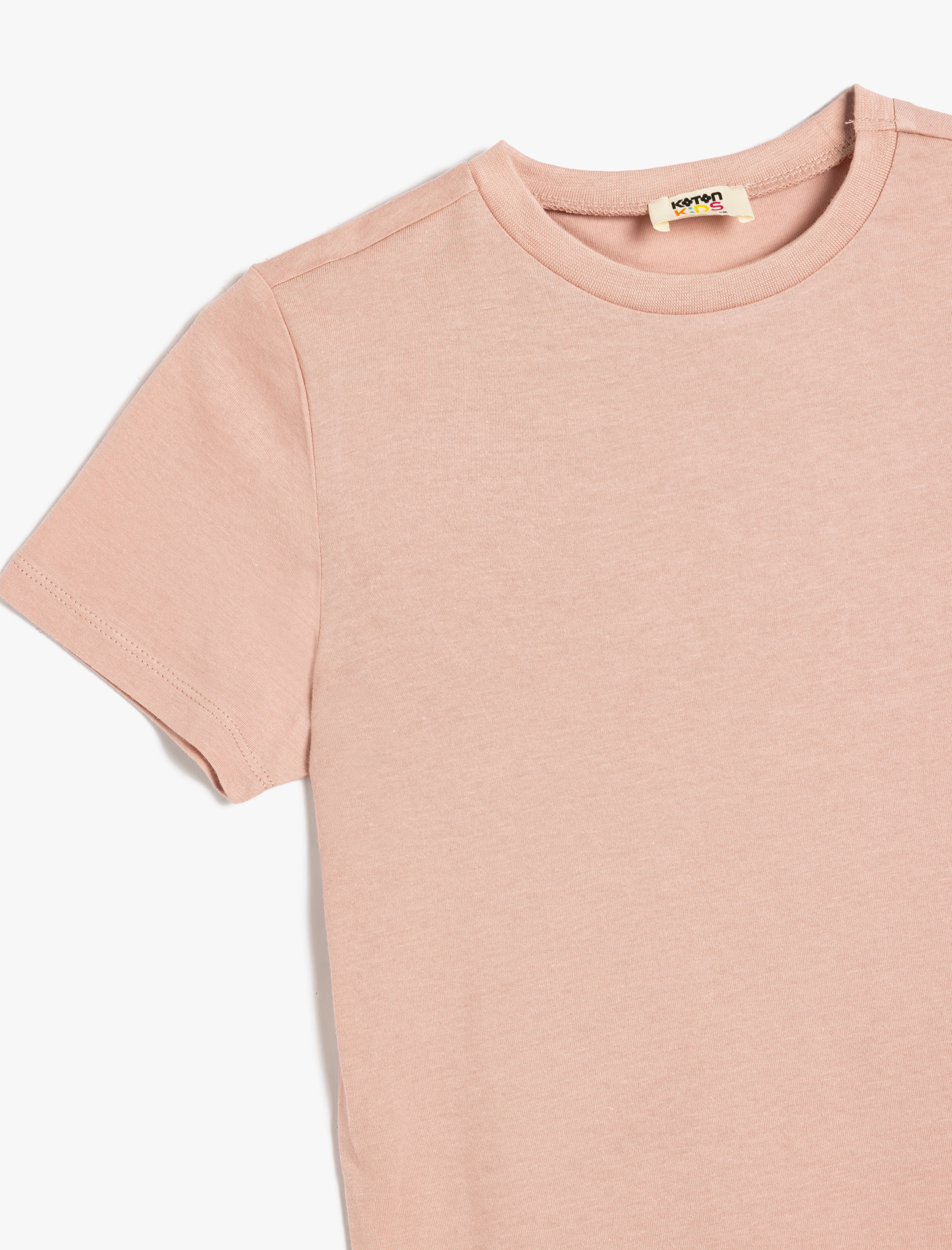  Erkek Çocuk Basic Tişört Kısa Kollu Bisiklet Yaka Pamuklu