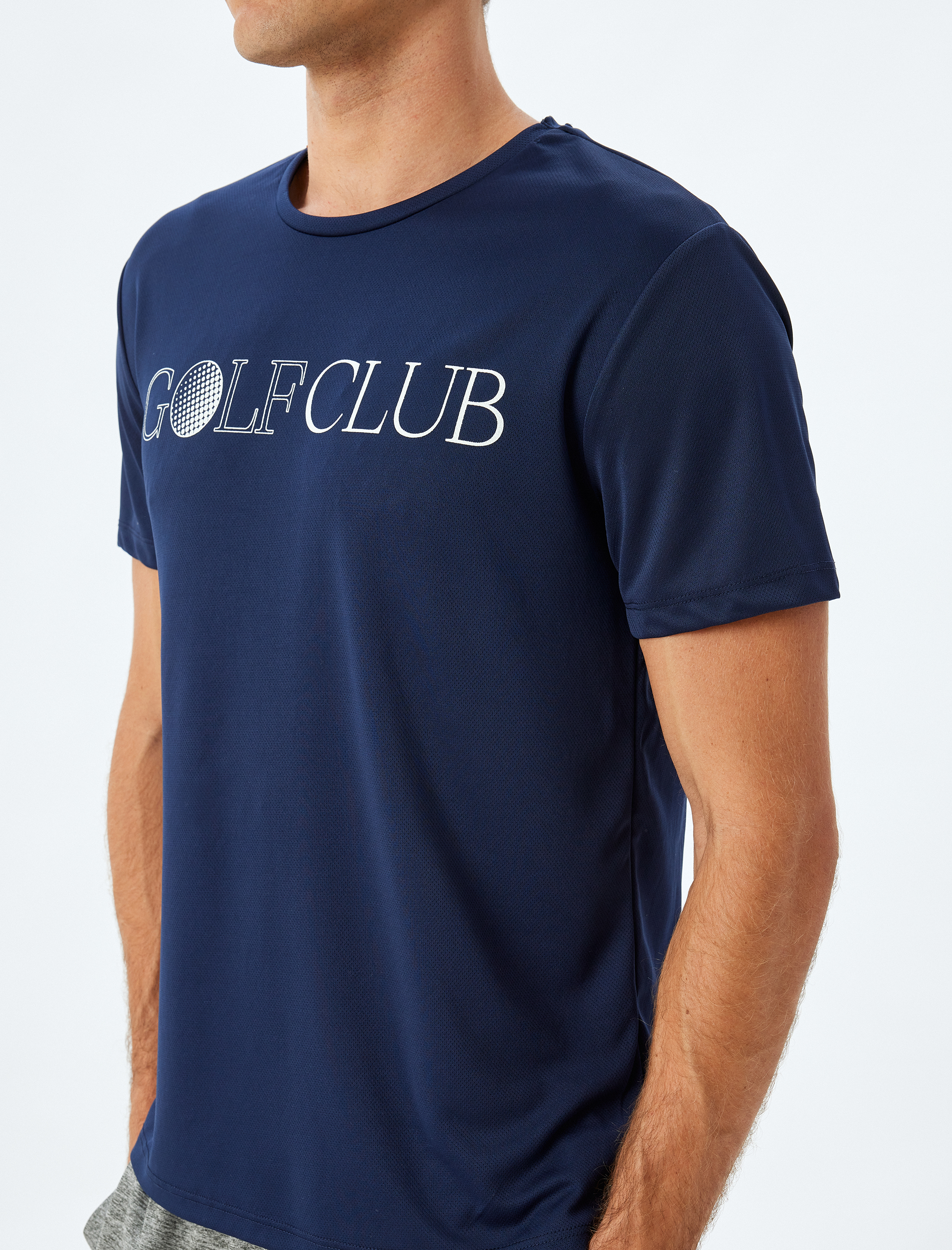   Slogan Baskılı Bisiklet Yaka Kısa Kollu Spor Tişört