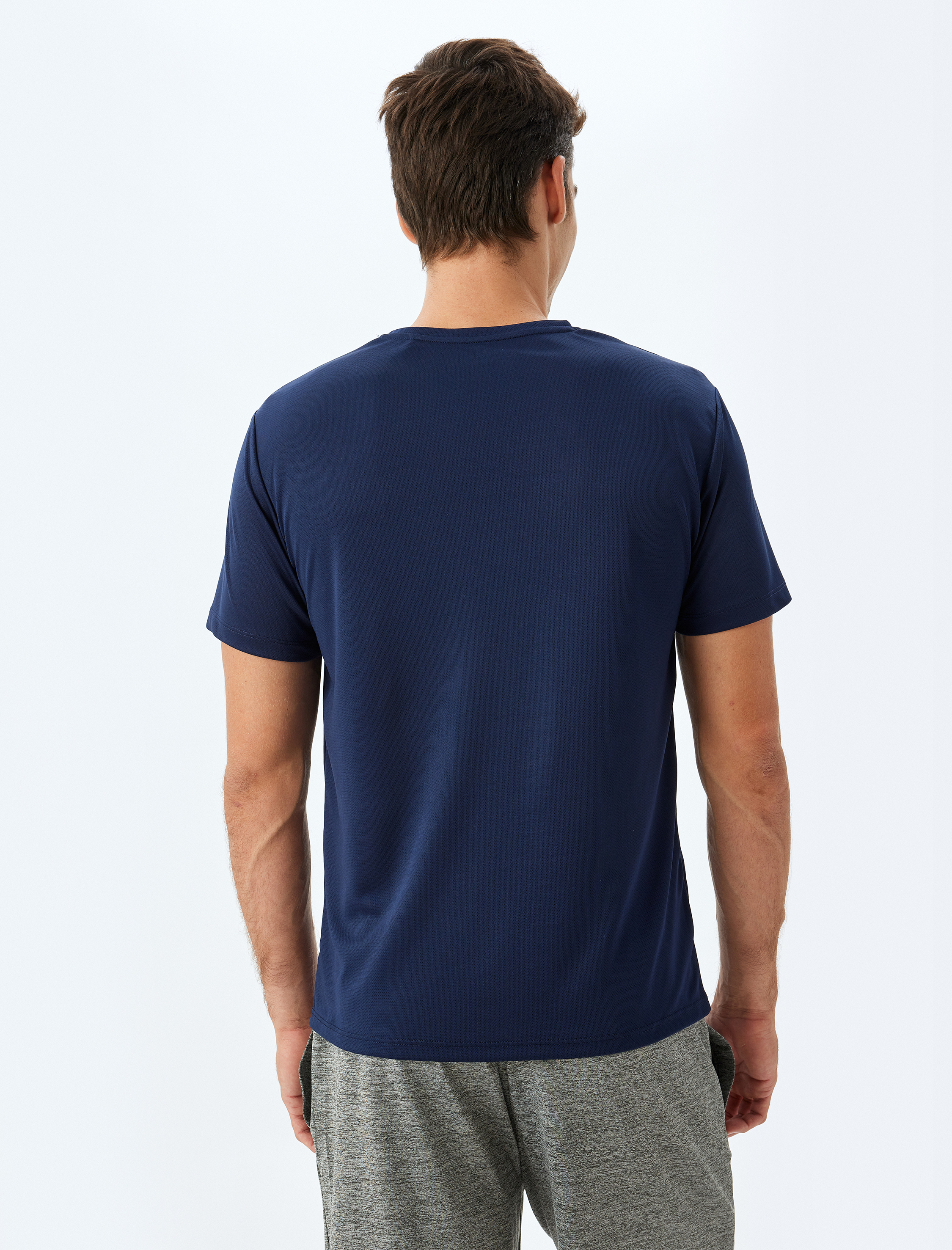   Slogan Baskılı Bisiklet Yaka Kısa Kollu Spor Tişört