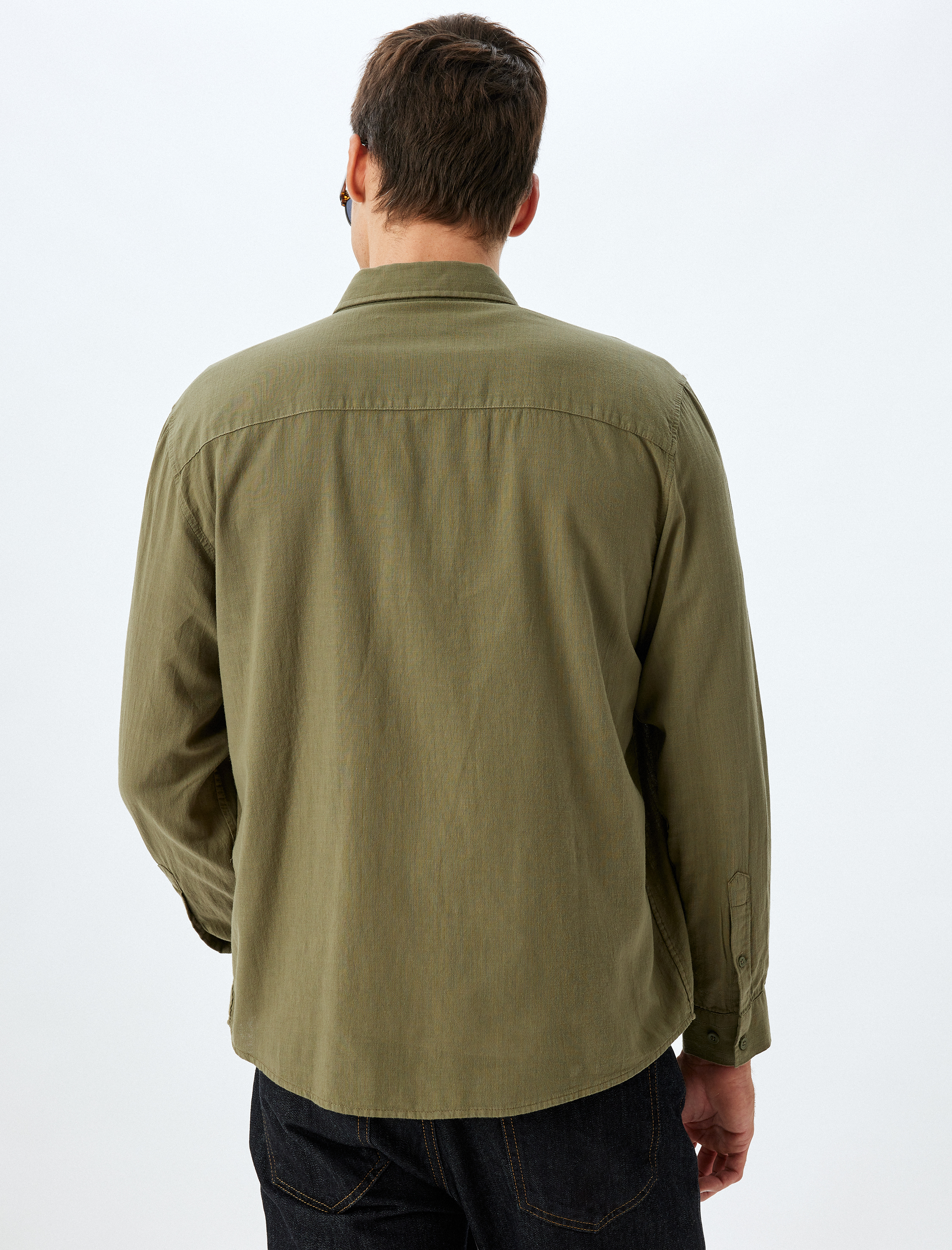   Basic Gömlek Uzun Kollu Düğmeli Pamuklu Regular Fit