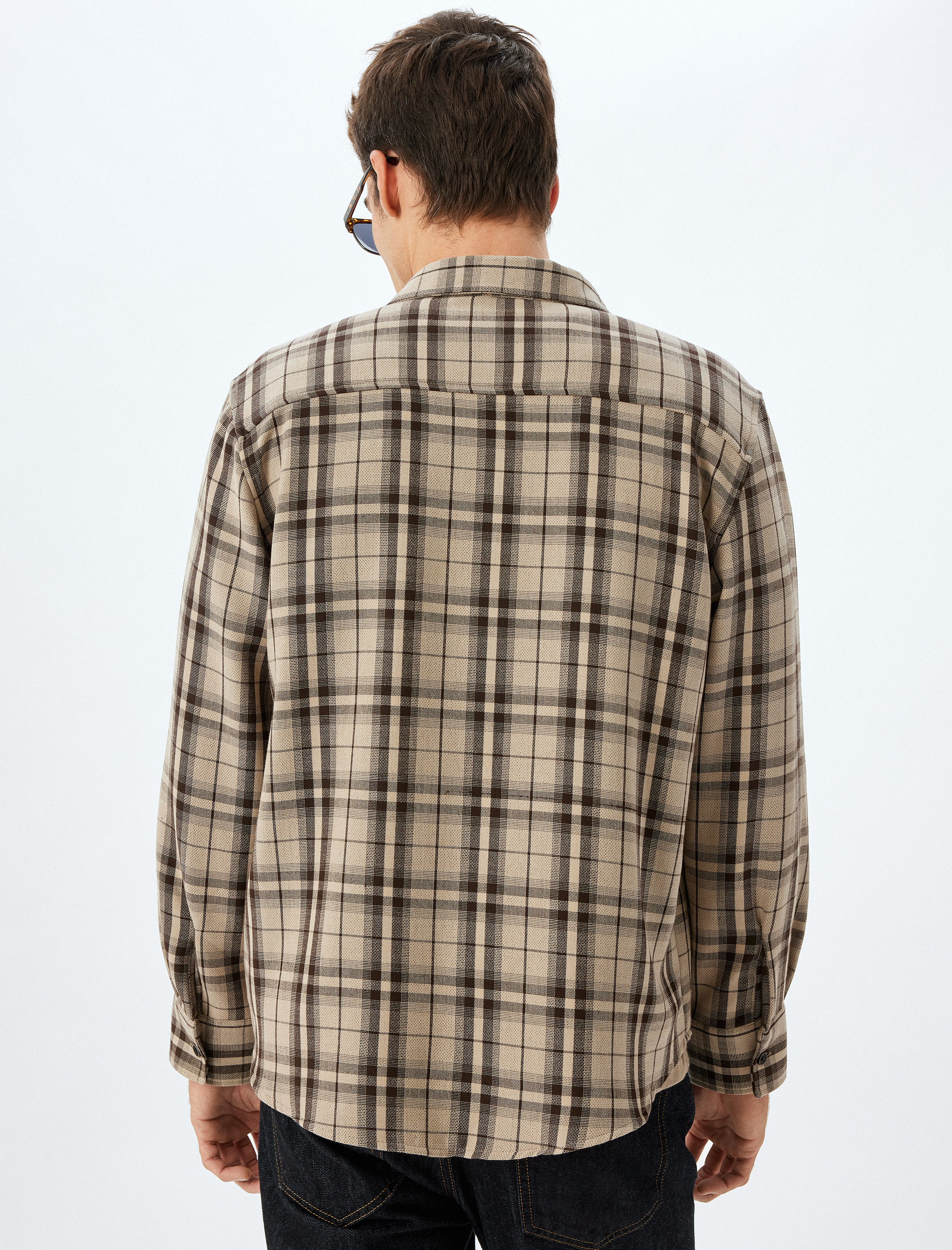   Oduncu Gömleği Uzun Kollu Cep Detaylı Viskon Karışımlı Regular Fit