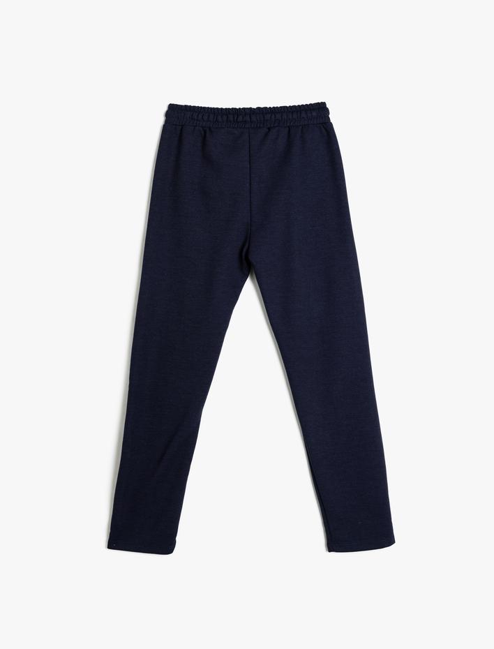 Kız Çocuk Basic Pantolon Beli Lastikli Bağlamalı Cep Detaylı