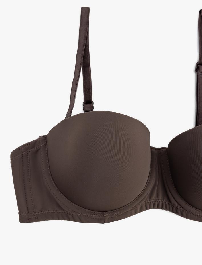  Straplez Sütyen Dolgusuz Balenli Sütyen Çıkarılabilir Askılı