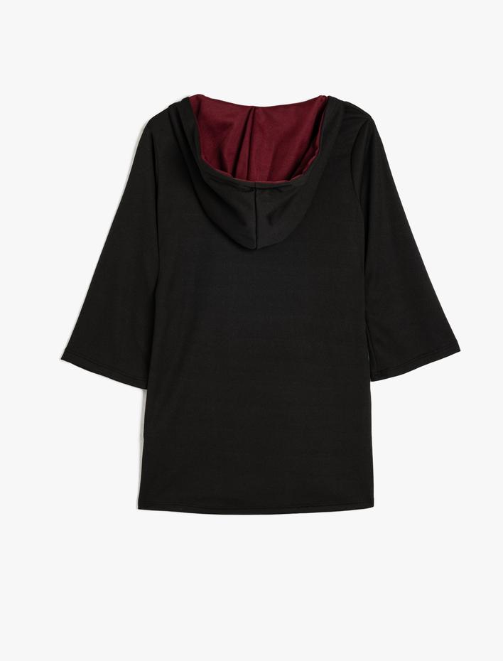 Kız Çocuk Harry Potter Baskılı Lisanslı Kapşonlu Kostüm Elbise