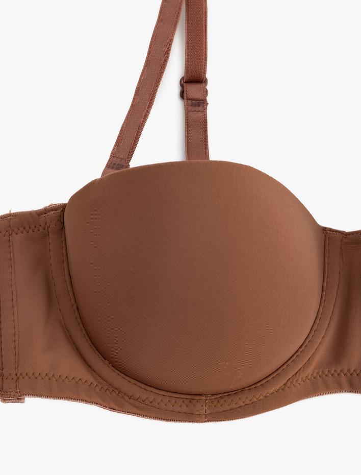  Straplez Sütyen Dolgusuz Balenli Sütyen Çıkarılabilir Askılı