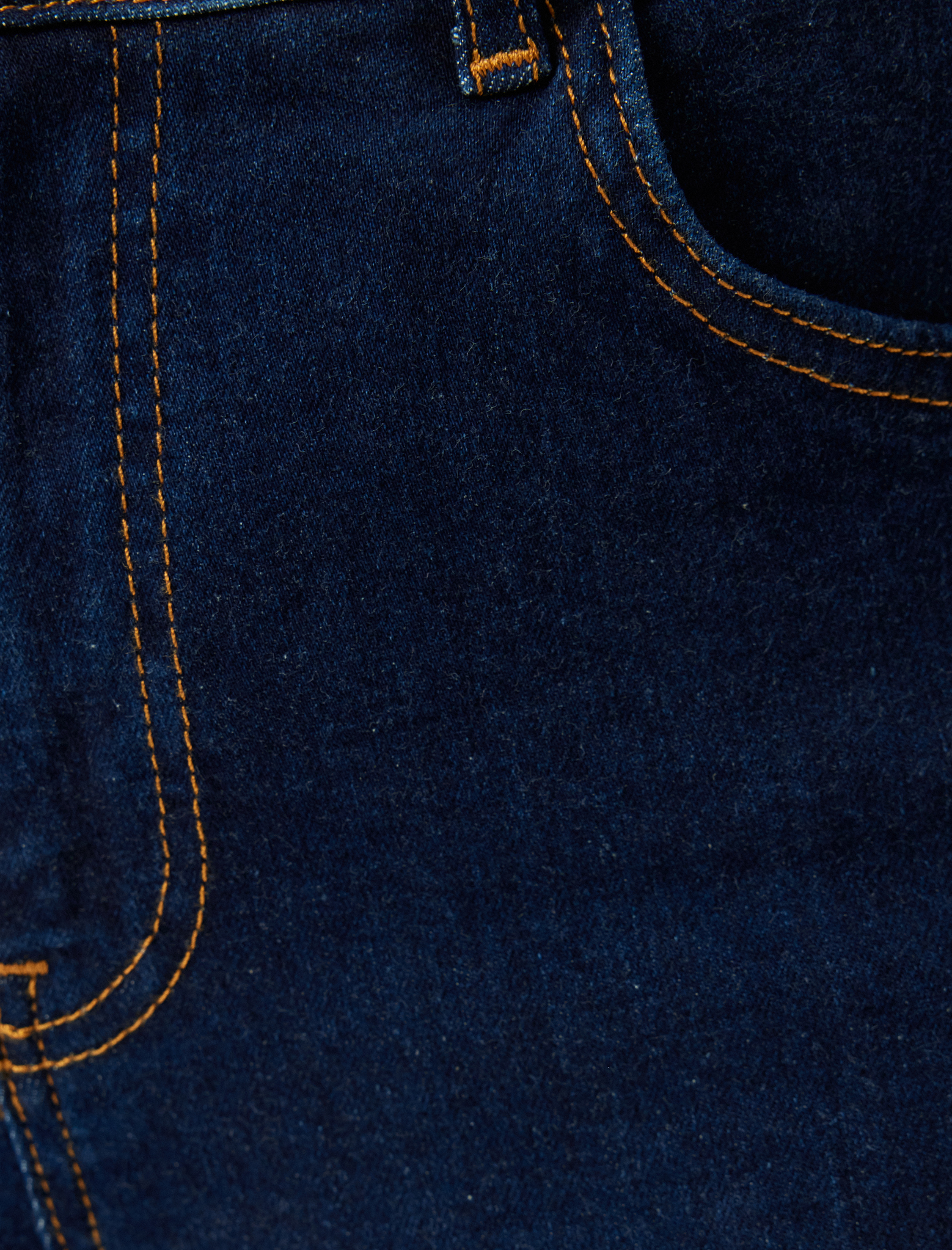   Yüksek Bel İspanyol Paça Düğmeli Slim Fit Cepli Kot Pantolon - Flare Jeans