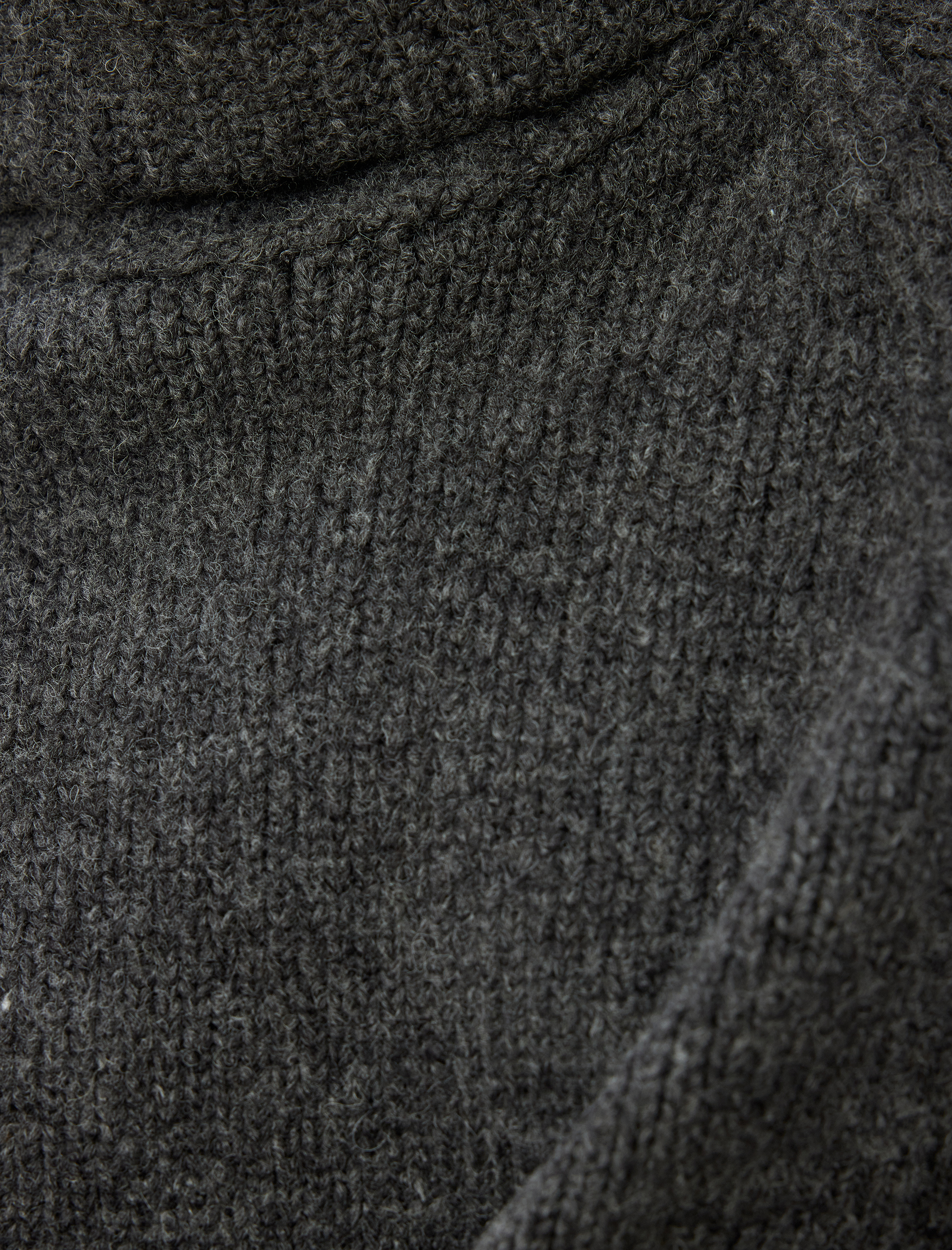   Oversize Örgü Kazak Balıkçı Yaka Uzun Kollu