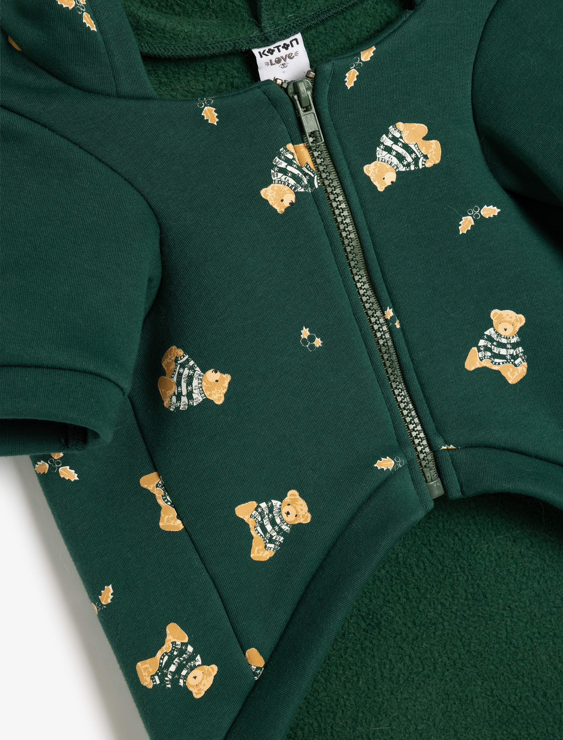   Şardonlu Köpek Sweatshirtü Fermuarlı Kapüşonlu