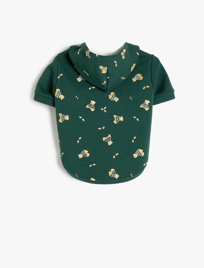  Şardonlu Köpek Sweatshirtü Fermuarlı Kapüşonlu