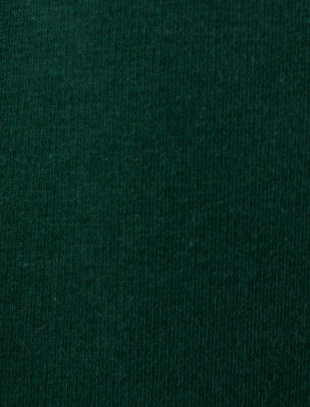 Yarım Fermuarlı Yaka Sweatshirt Slogan İşlemeli Şardonlu Pamuk Karışımlı_5