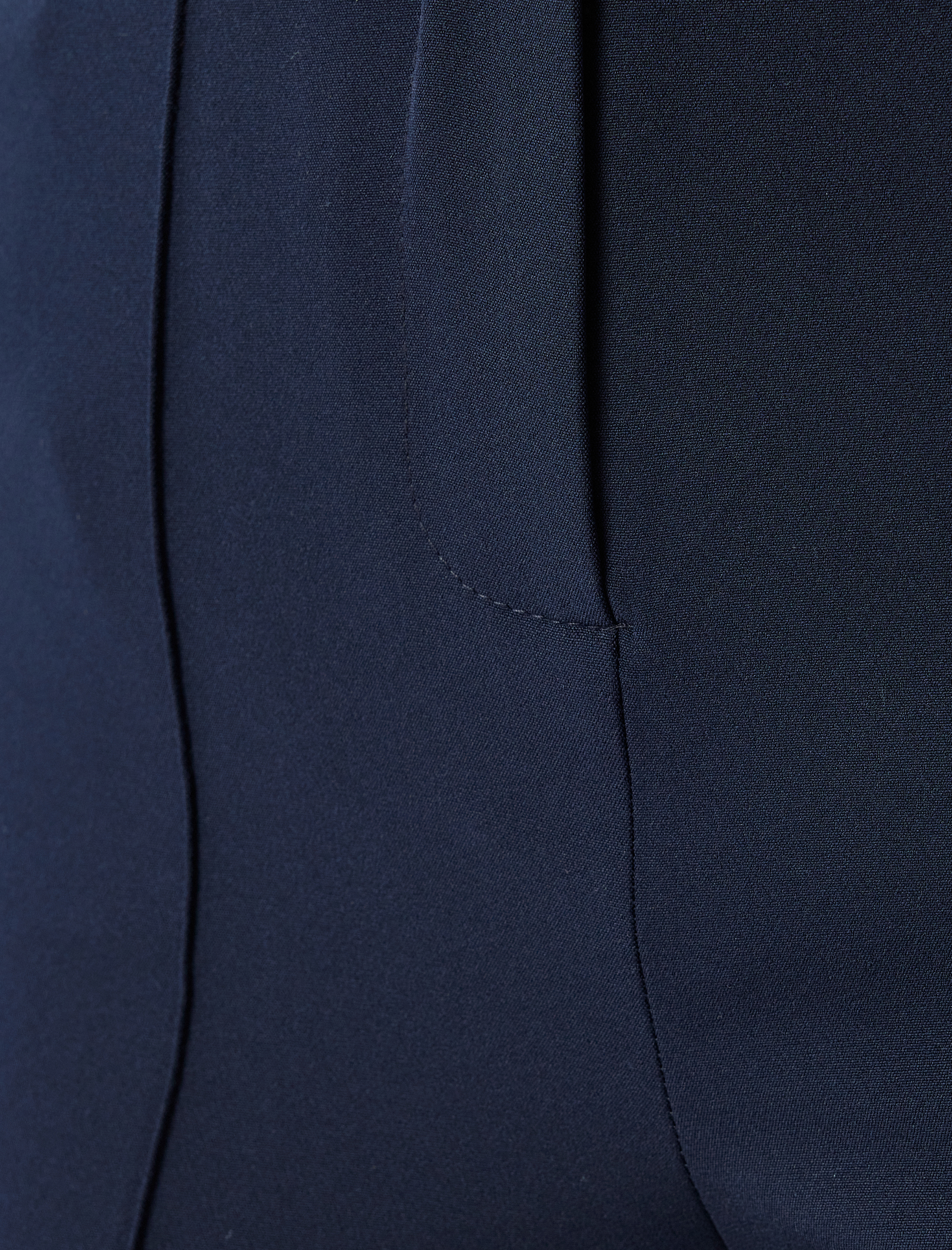   Slim Düz Paça Kumaş Pantolon Cepli Standart Bel