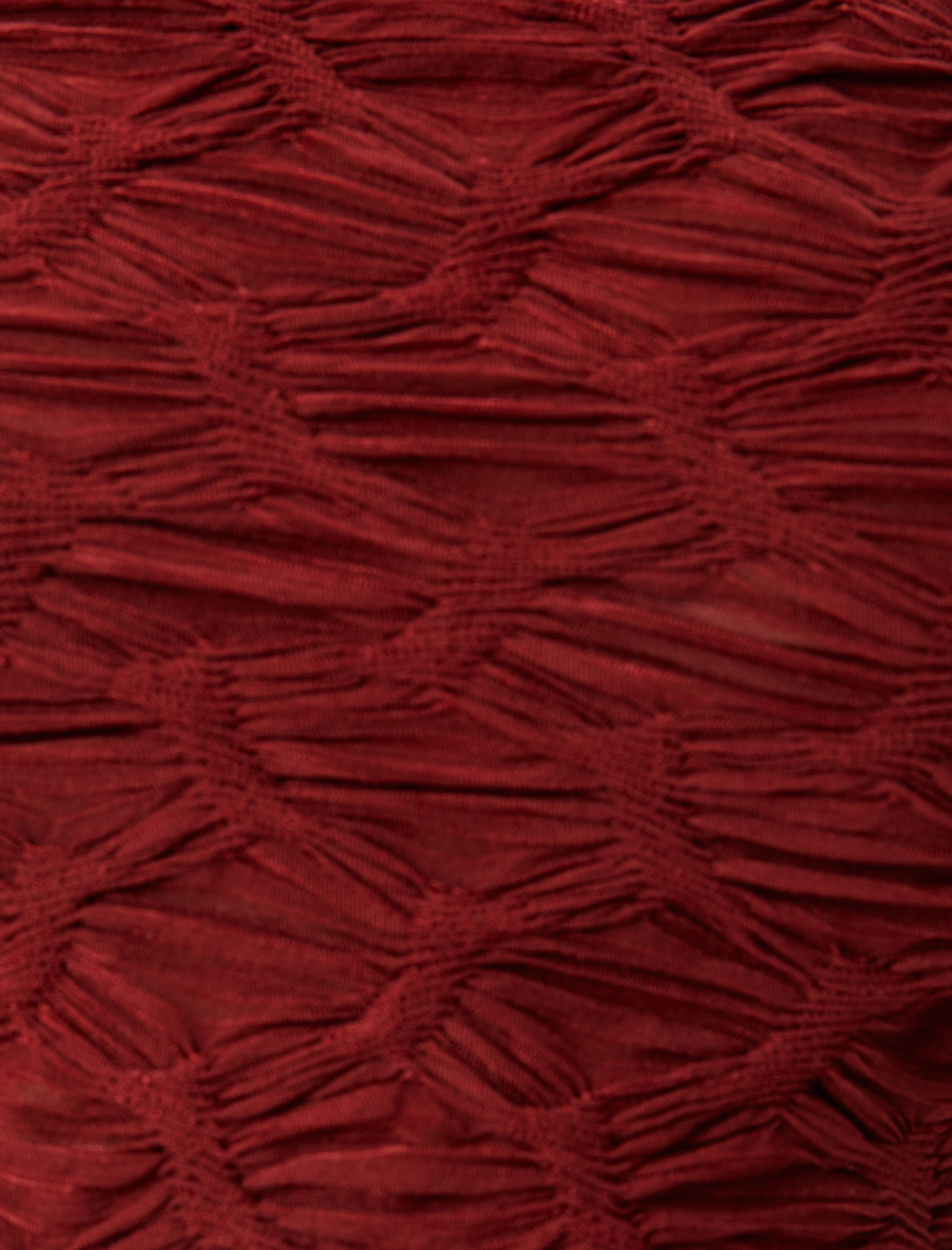 Dokulu Yarı Transparan Body Dik Yaka Uzun Kollu Slim Fit