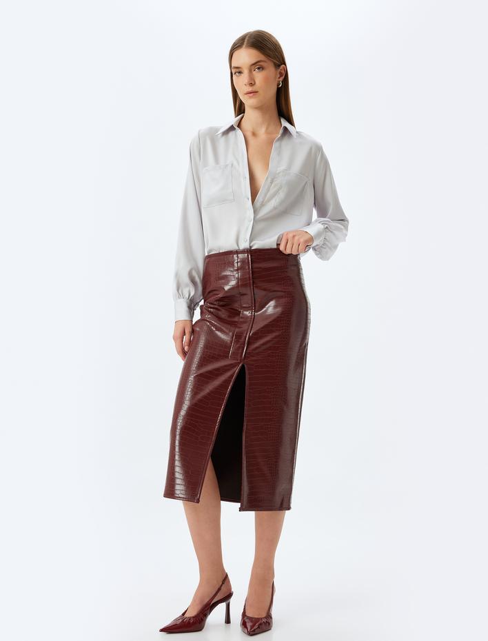  Uzun Kollu Gömlek Cepli Klasik Yaka