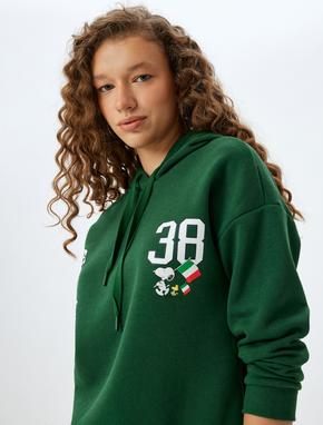 Snoopy Kapüşonlu Sweatshirt Lisanslı Arkası Baskılı