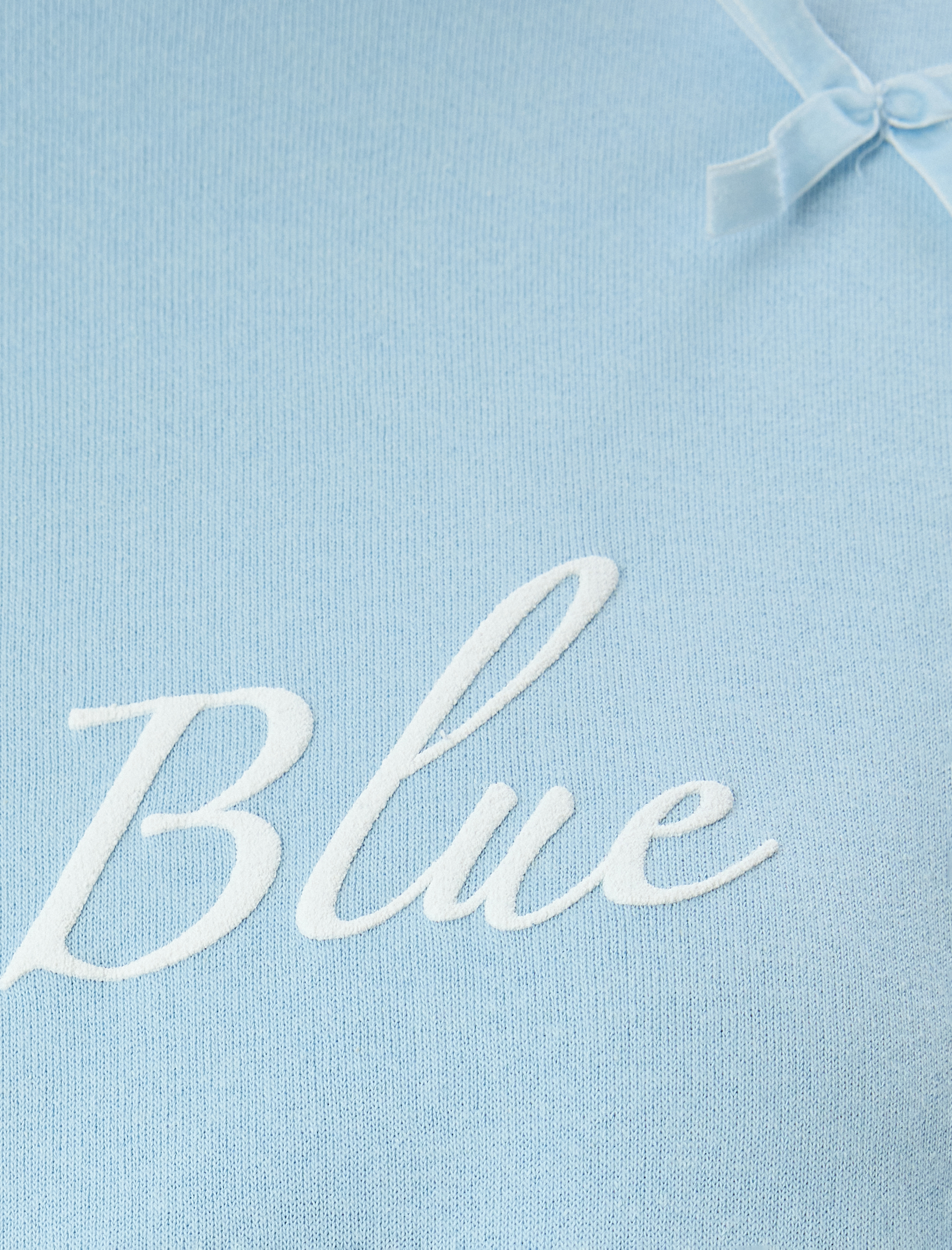   Şardonlu Baskılı Sweatshirt Fiyonk Detaylı Bisiklet Yaka