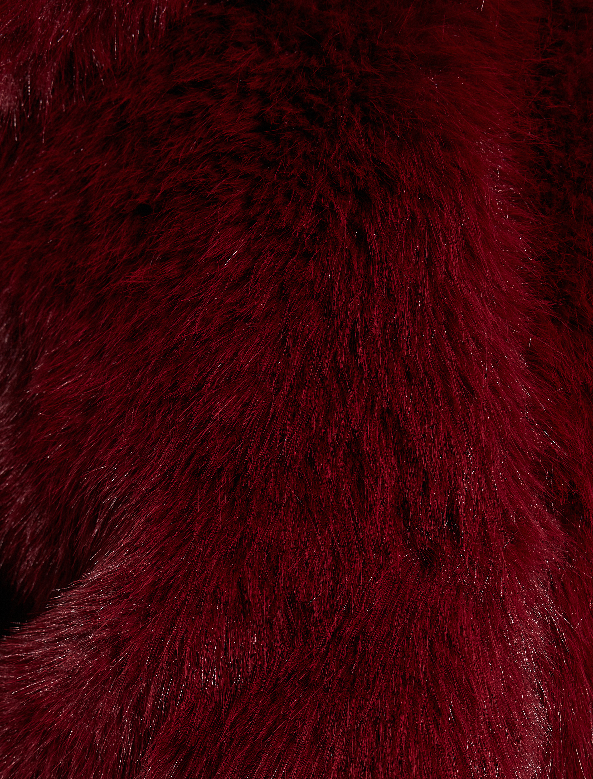   Uzun Kollu Peluş Mont