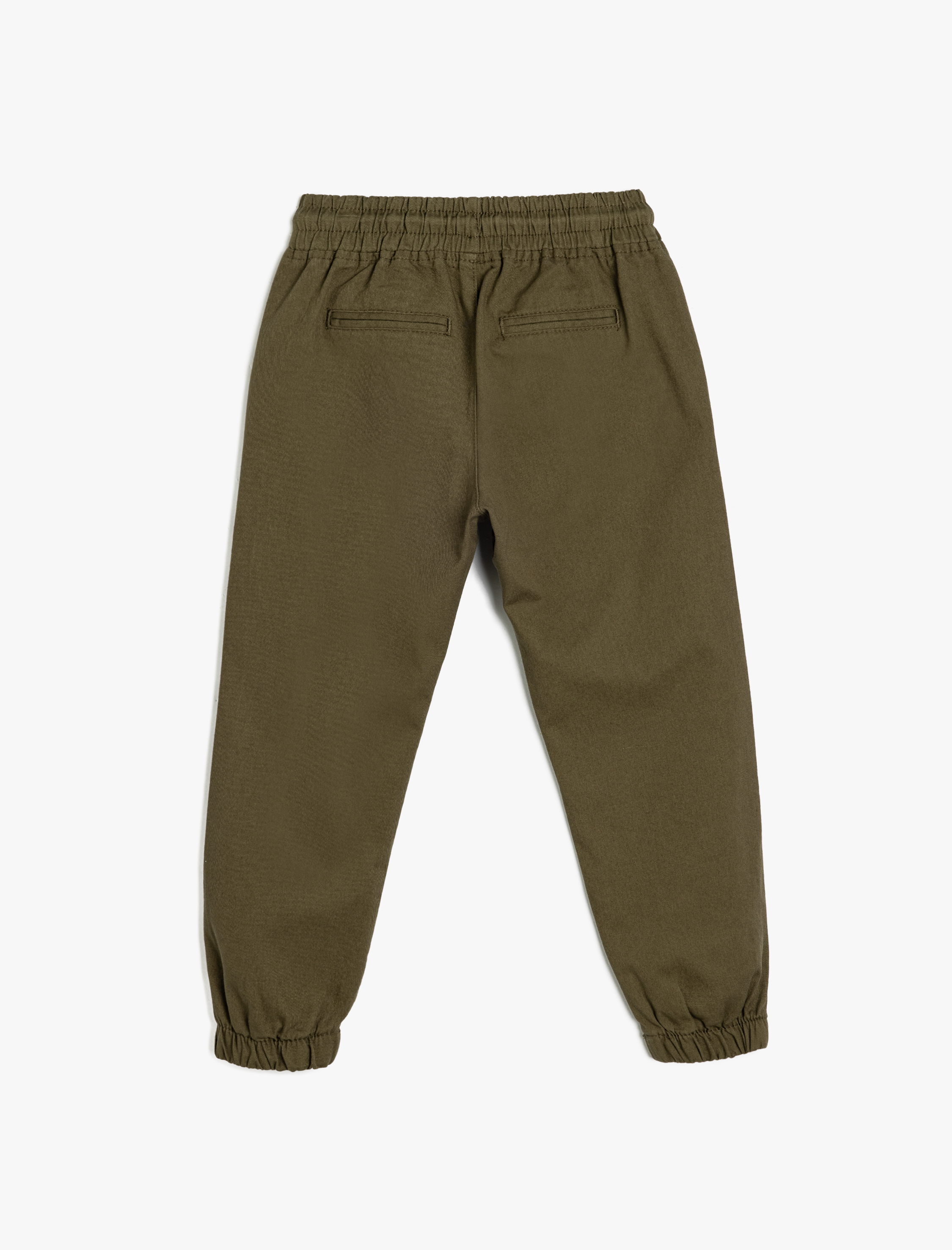 Erkek Çocuk Jogger Okul Pantolonu Beli Bağlamalı Pamuklu Cepli