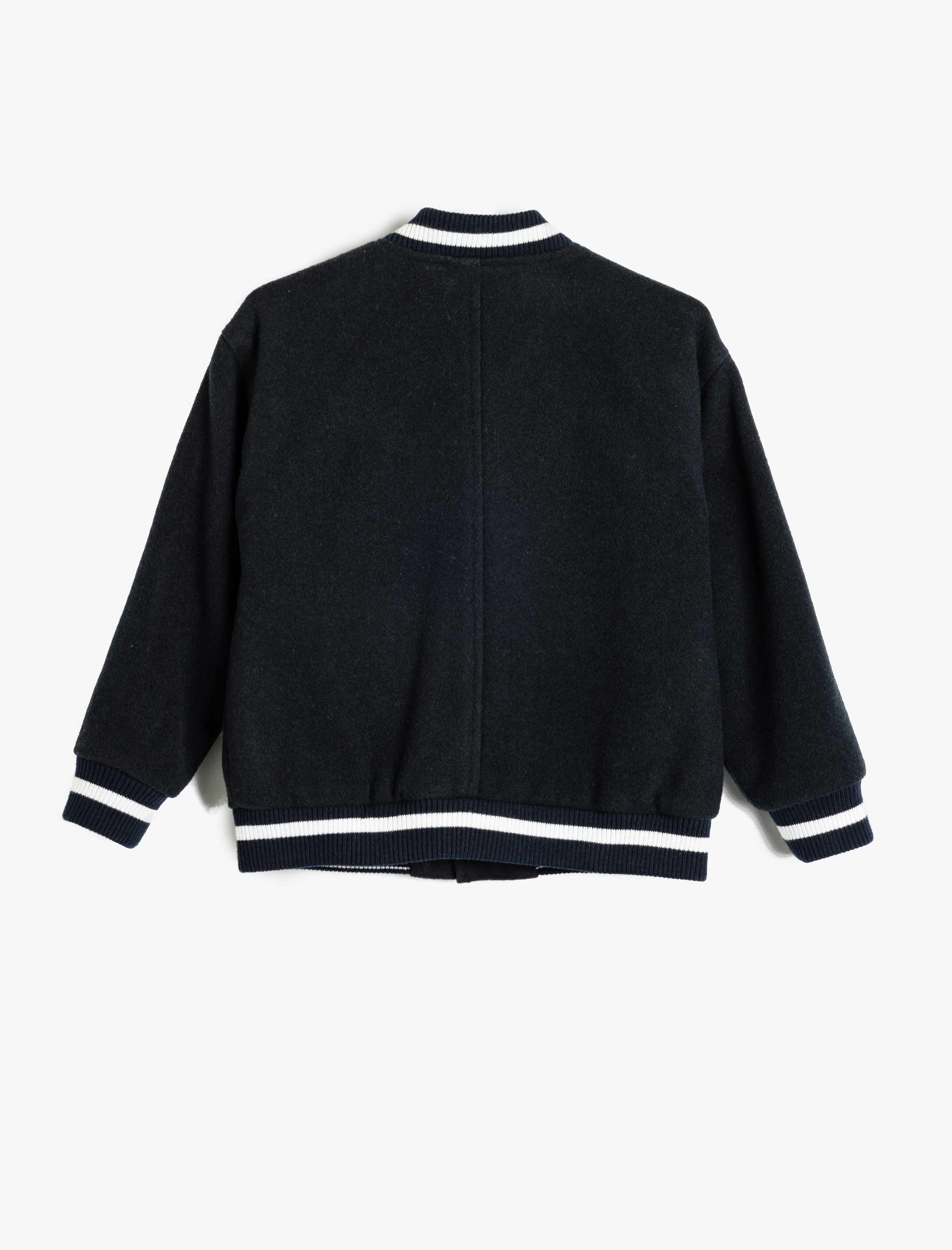  Kız Çocuk Ceket Kapaklı Cep Detaylı Yuvarlak Yaka Çıtçıt Kapamalı