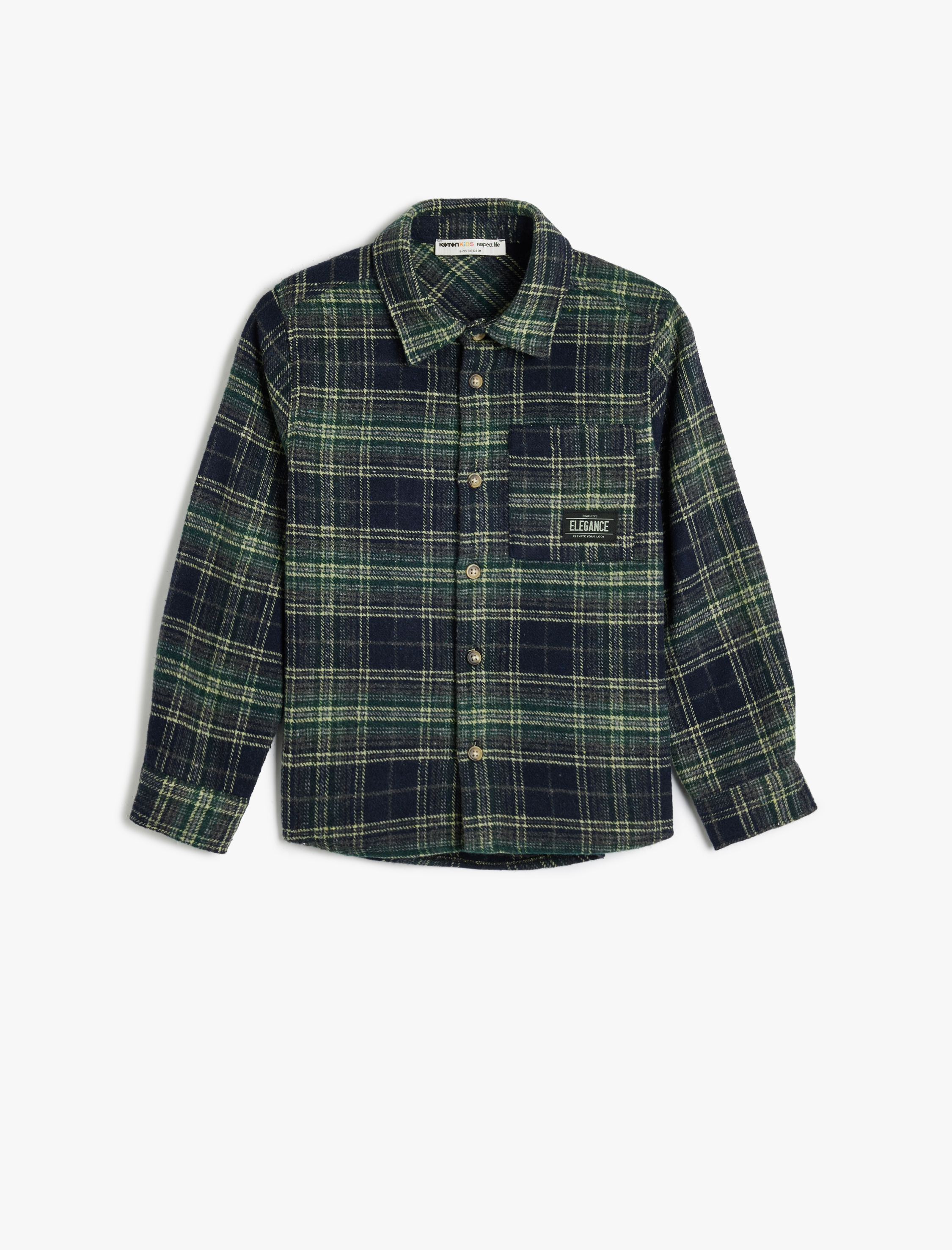  Erkek Çocuk Oduncu Gömlek Çift Kapaklı Cepli Uzun Kollu