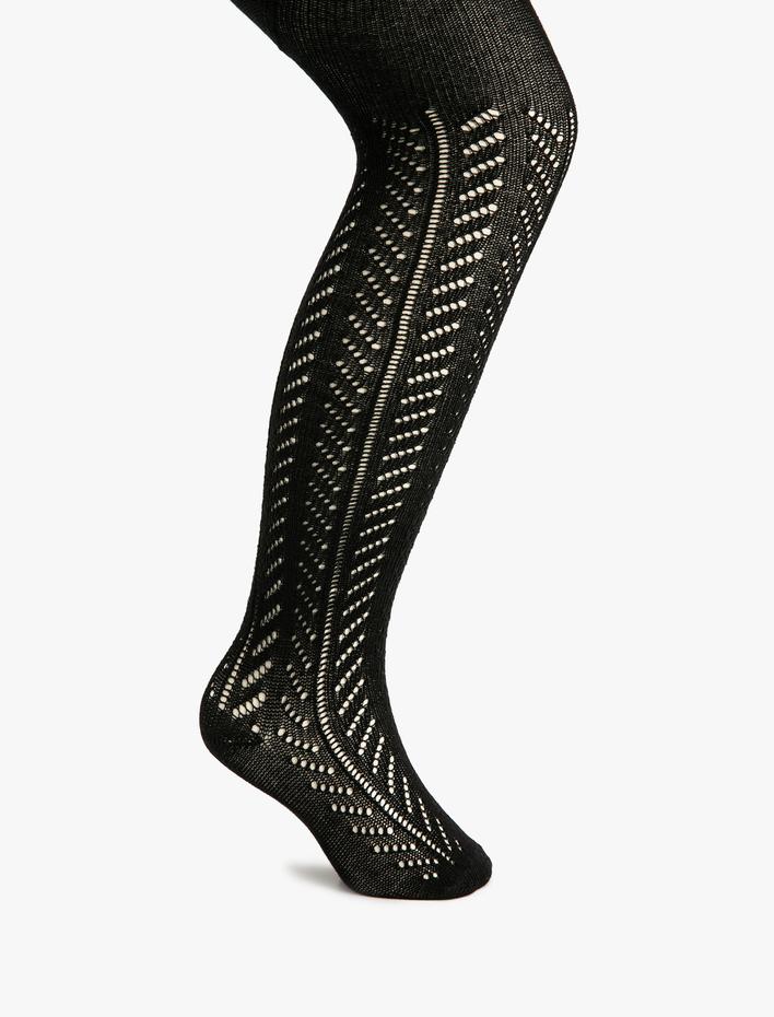 Kız Çocuk Dokulu Külotlu Çorap