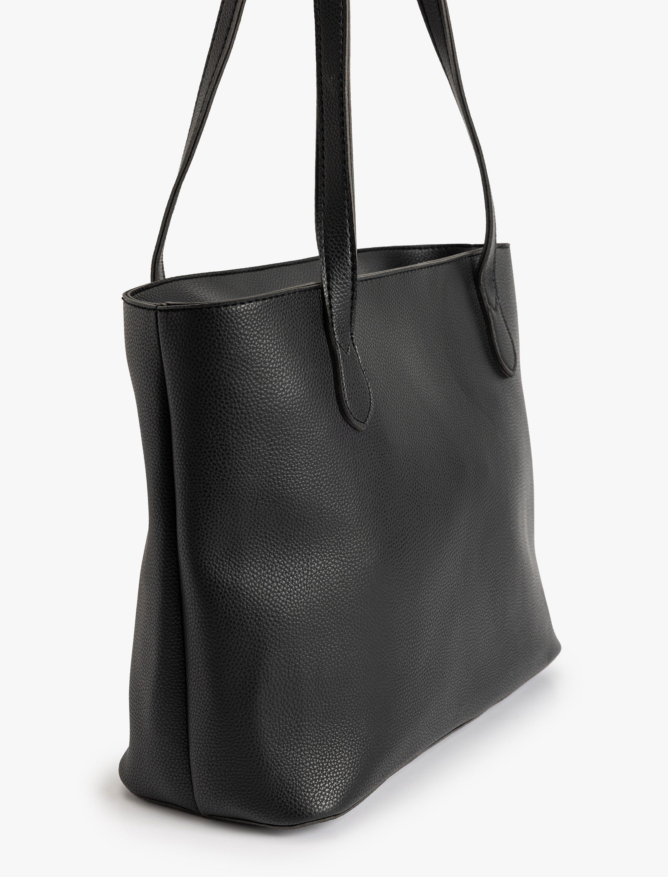  Kadın Suni Deri Saplı Büyük Tote Çanta