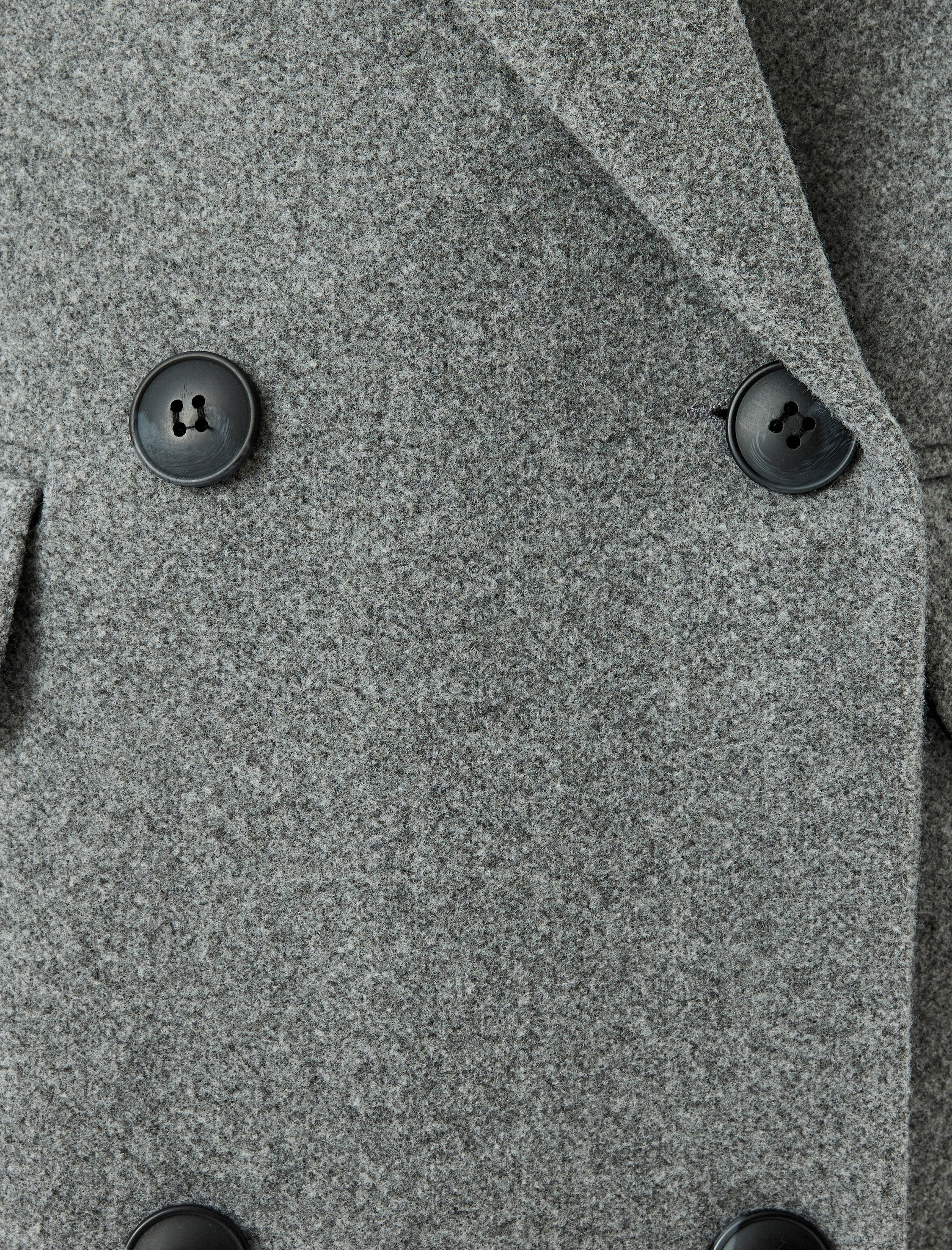   Cepli Düğmeli Kruvaze Uzun Kaşe Kaban