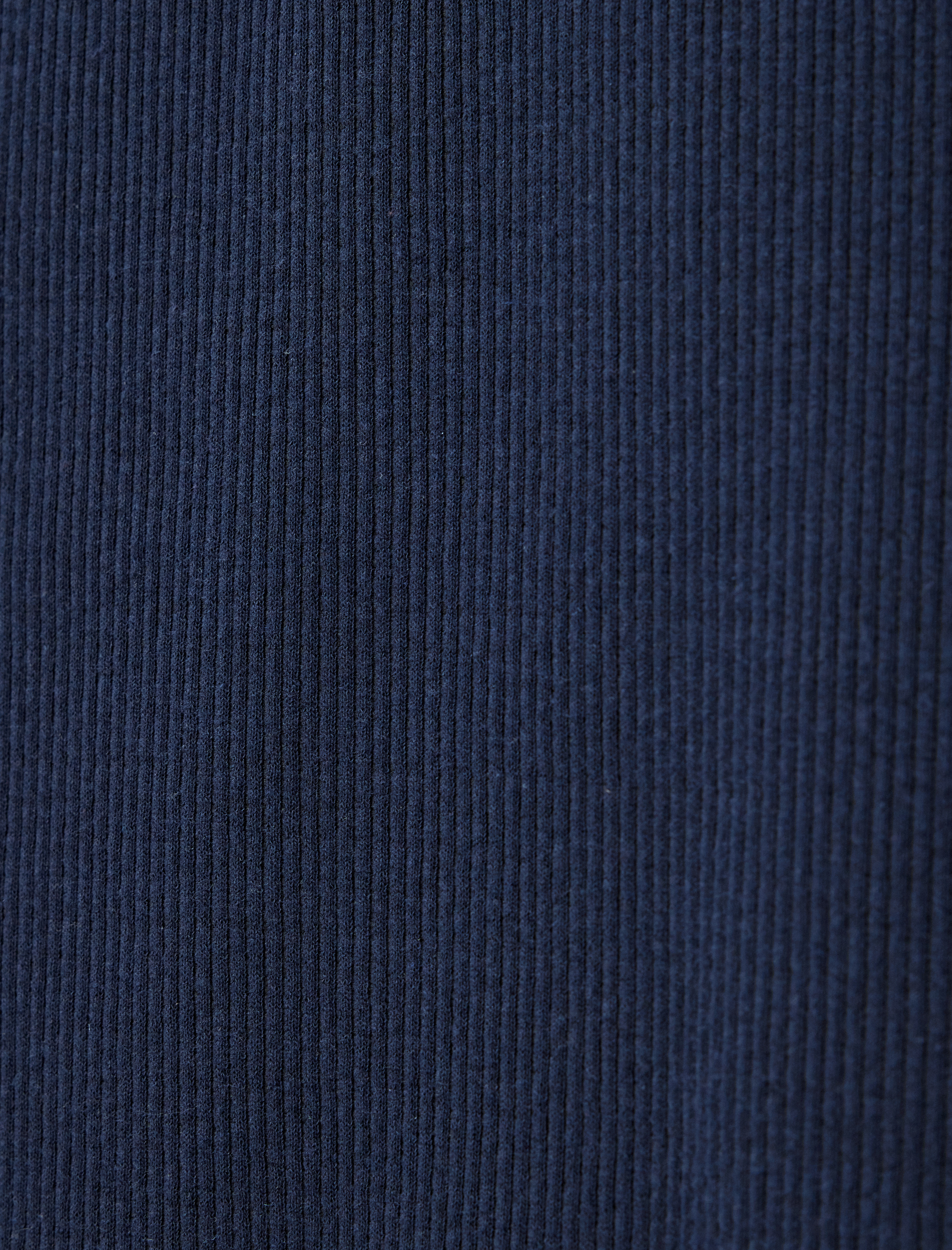   Polo Yaka Sweatshirt Yarım Fermuarlı Basic Uzun Kollu Pamuk Karışımlı