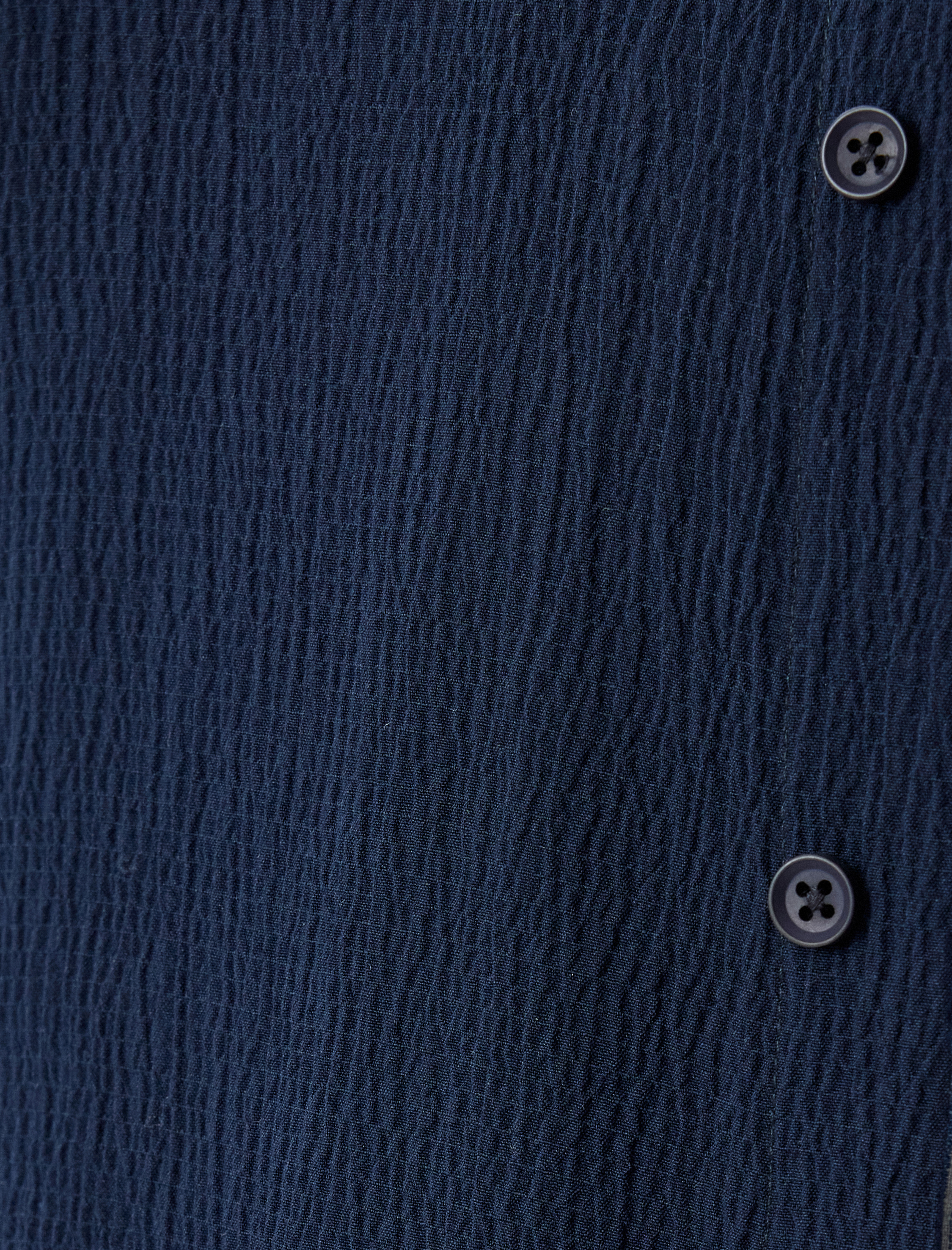   Viskon Pamuk Karışımlı Regular Fit Dokulu Uzun Kollu Gömlek