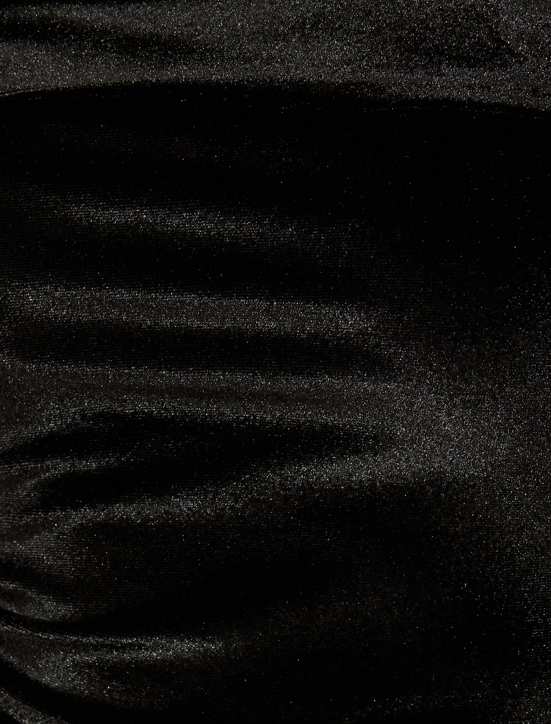   Mini Kadife Volanlı Madonna Yaka Uzun Kollu Slim Fit Drapeli Omzu Açık Elbise